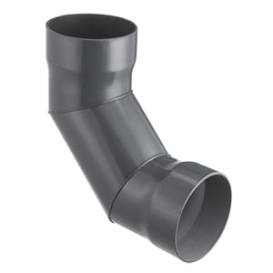 SPEARS VALVES 43063S-080 90 Deg. Elbow, 3 Segment, Socket, Duct, , 8 Size, PVC | BU6THK