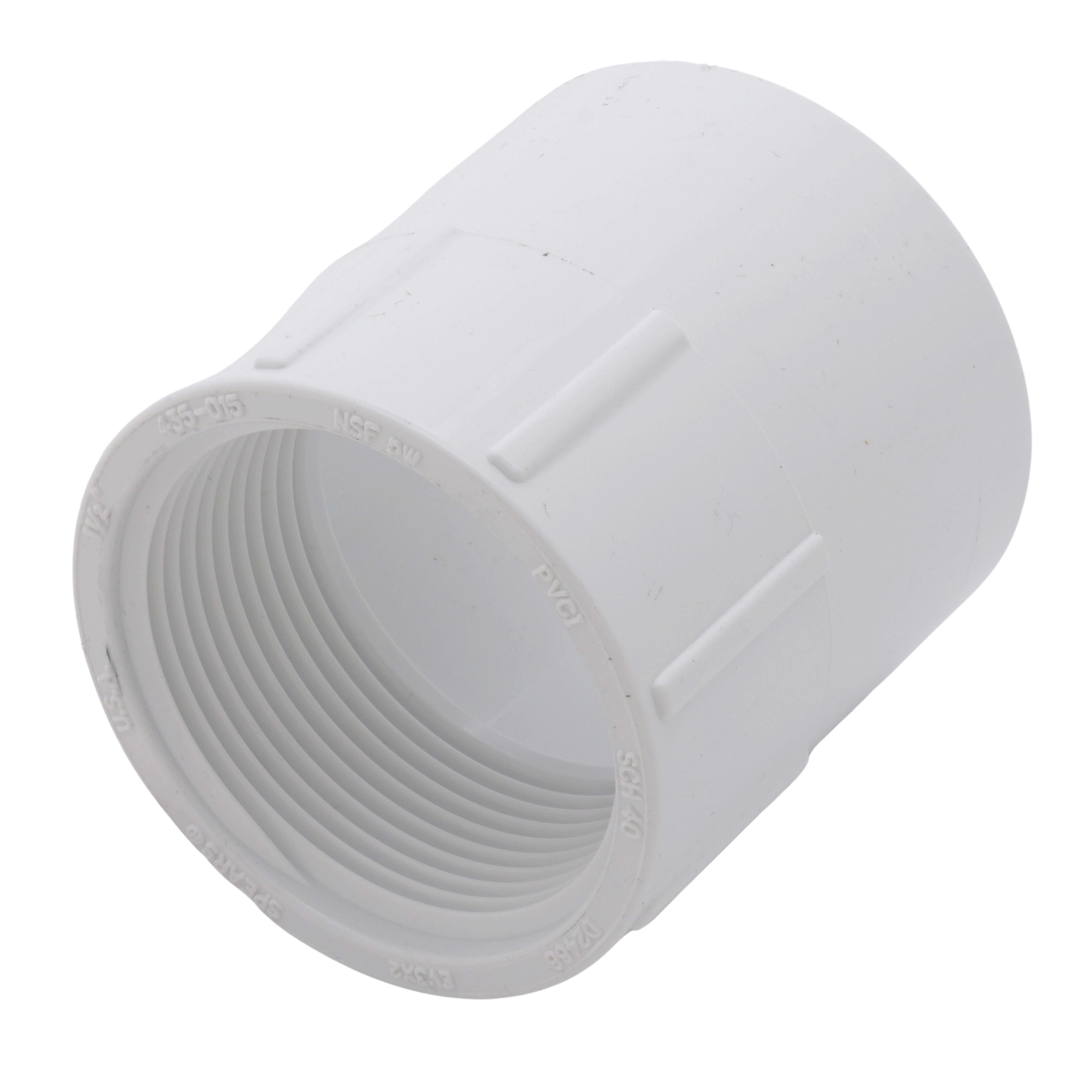 SPEARS VALVES 435-015 Female Adapter, Socket x FPT, 1-1/2 Size, PVC | BU7HQA