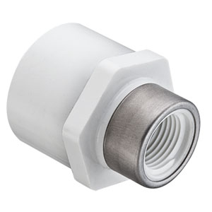 SPEARS VALVES 435-073SR Reducer Female Adapter Socket x FPT, 1/2 x 3/8 Size, PVC | BU6UEZ