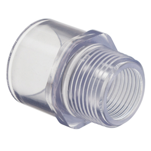 SPEARS VALVES 436-030L Male Adapter, MPT x Socket, 3 Size, PVC, Clear | BU6UMW