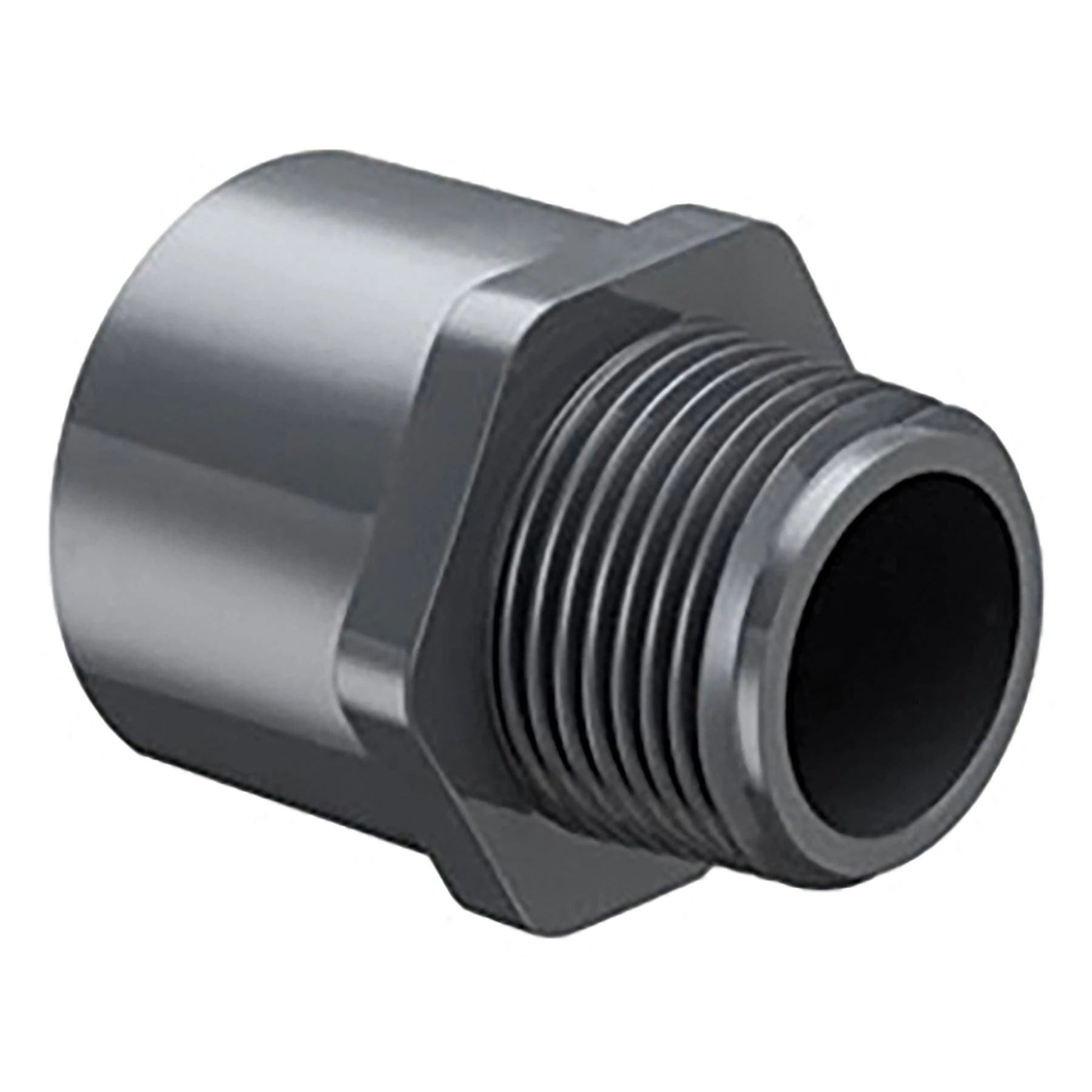 SPEARS VALVES 436-025G Male Adapter, MPT x Socket, 2-1/2 Size, PVC, Gray | BU6ULY