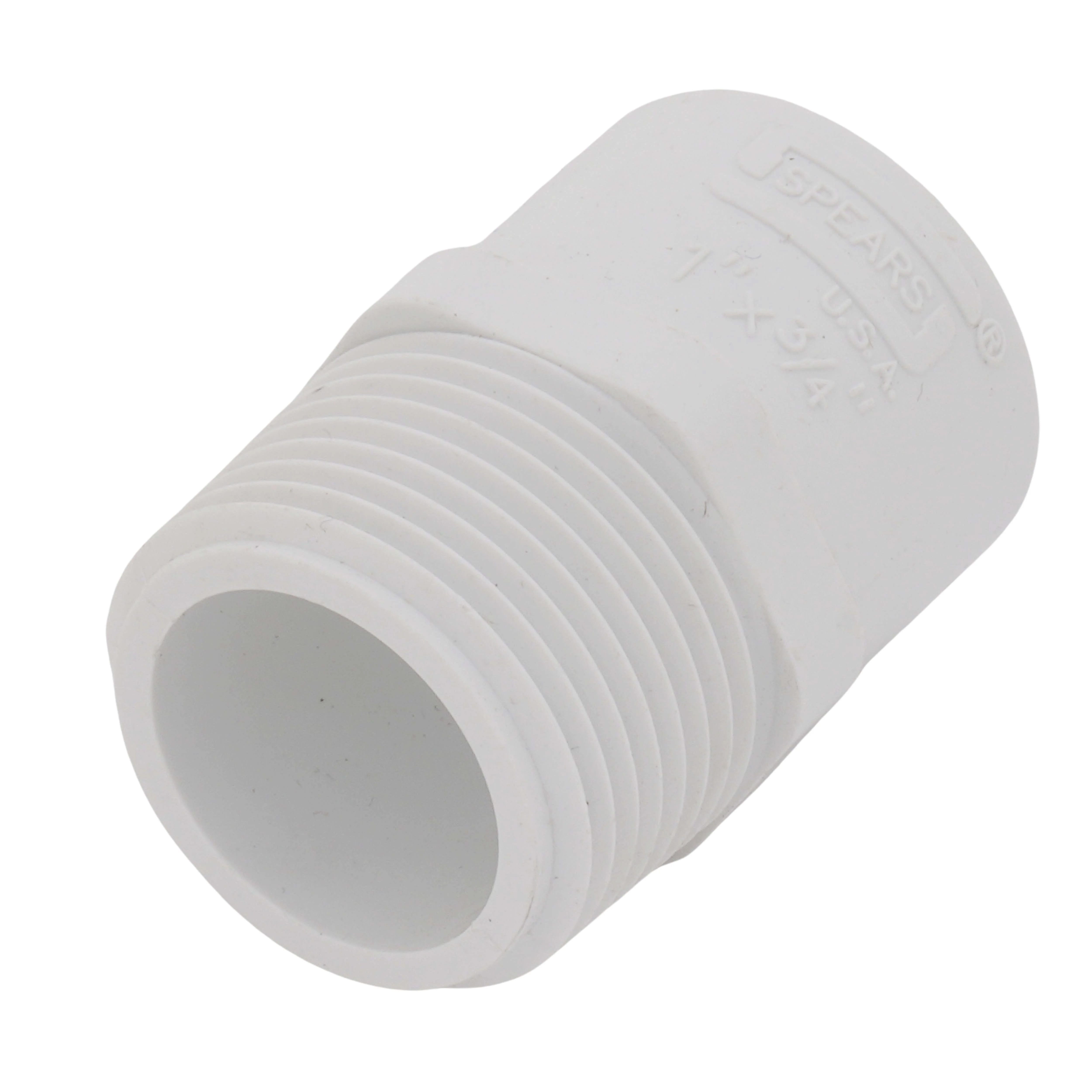 SPEARS VALVES 436-131 Reducer Male Adapter, MPT x Socket, 1 x 3/4 Size, PVC | BU7JUD