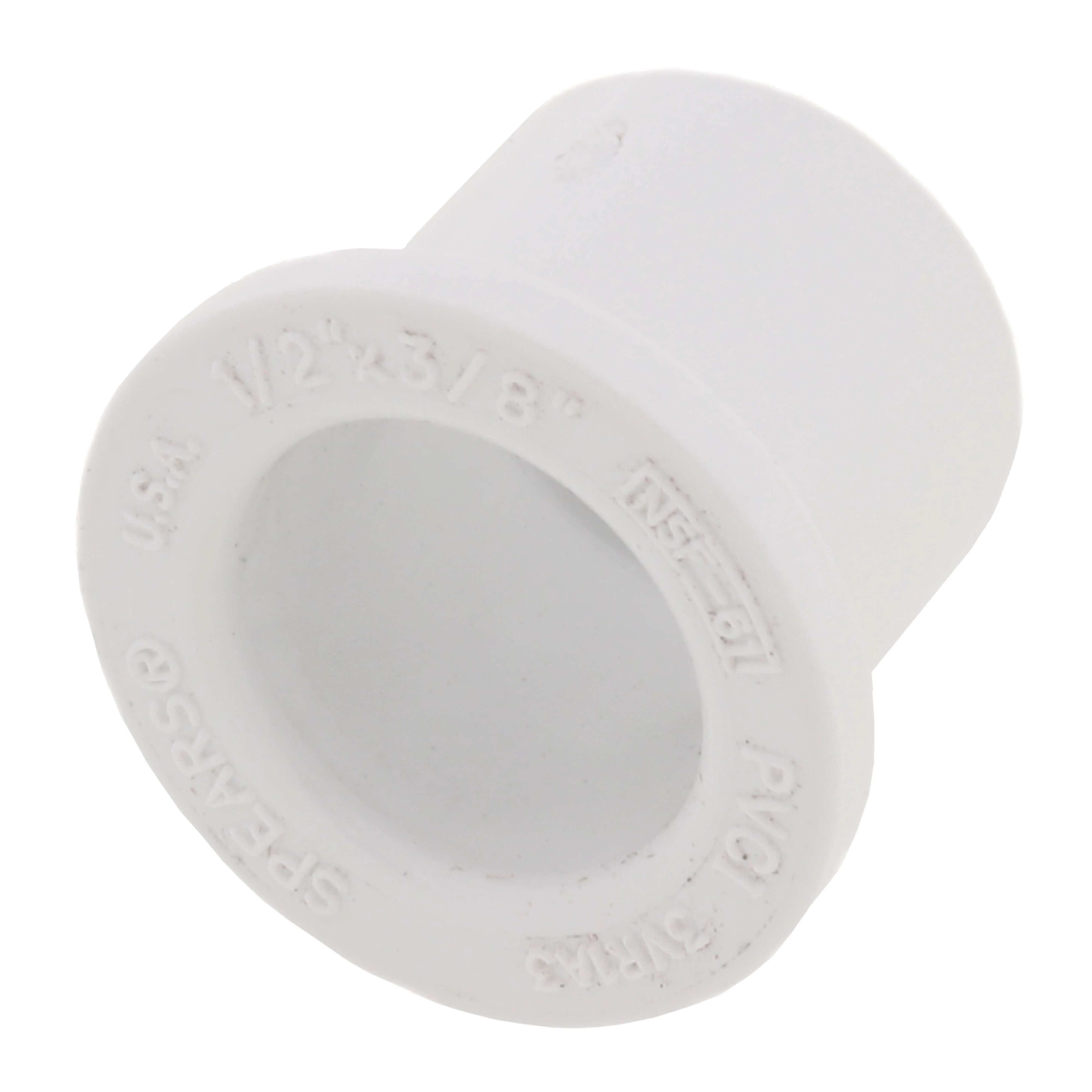 SPEARS VALVES 437-073 Reducer Bushing, Spigot x Socket, Schedule 40, 1/2 x 3/8 Size, PVC | BU6UPD