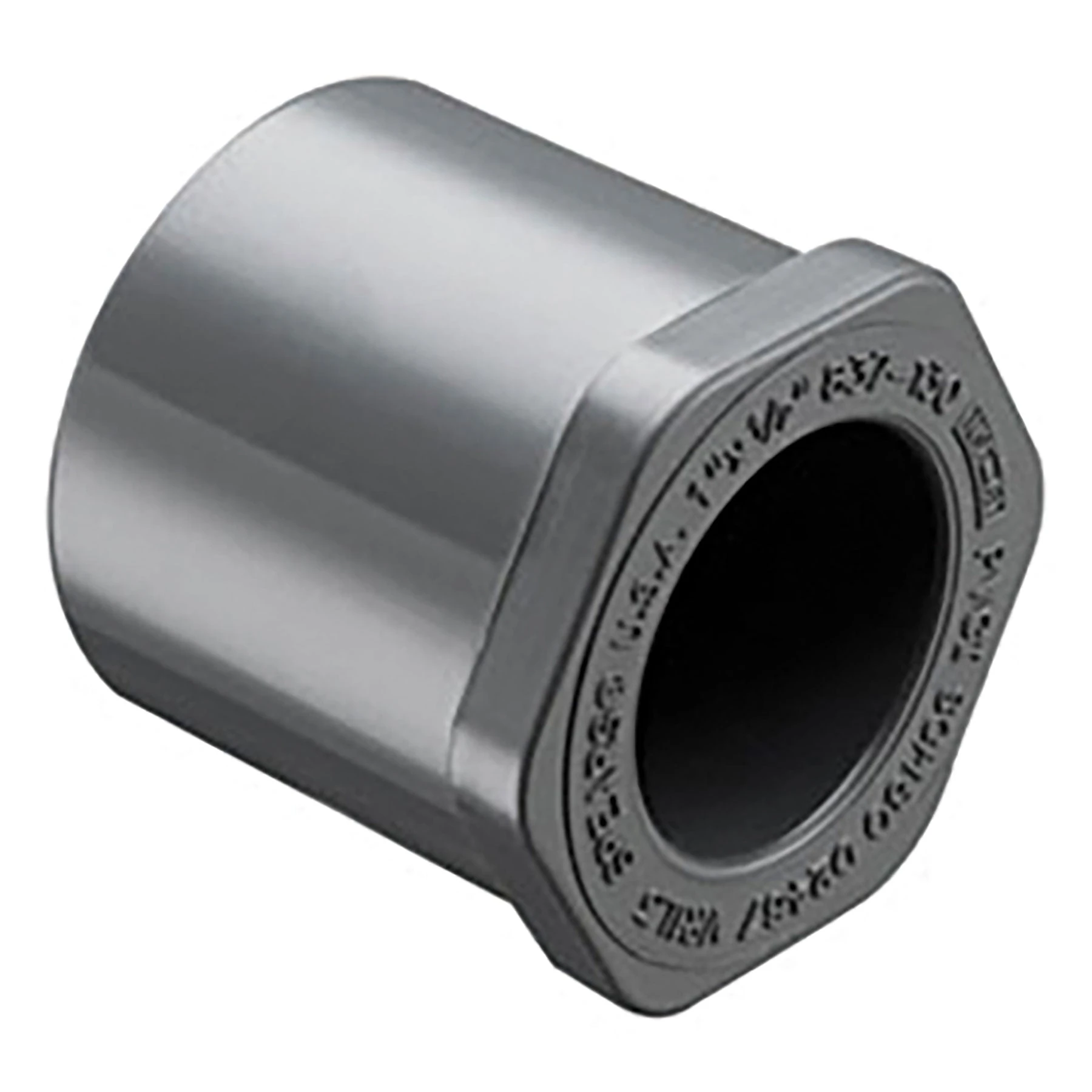 SPEARS VALVES 437-130G Reducer Bushing, Spigot x Socket, Schedule 40, 1 x 1/2 Size, PVC, Gray | BU6UPX
