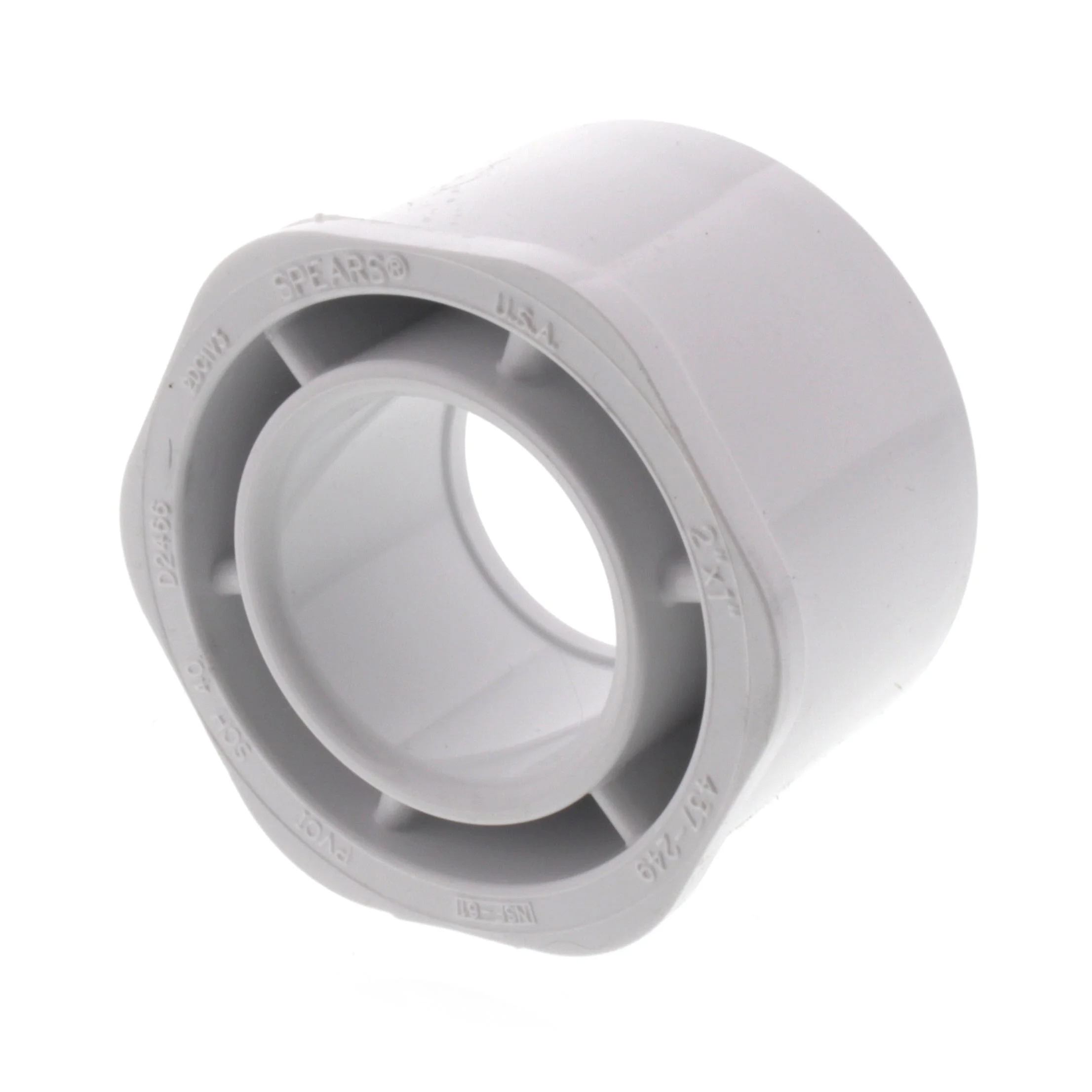 SPEARS VALVES 437-249 Reducer Bushing, Spigot x Socket, Schedule 40, 2 x 1 Size, PVC | BU7HRX