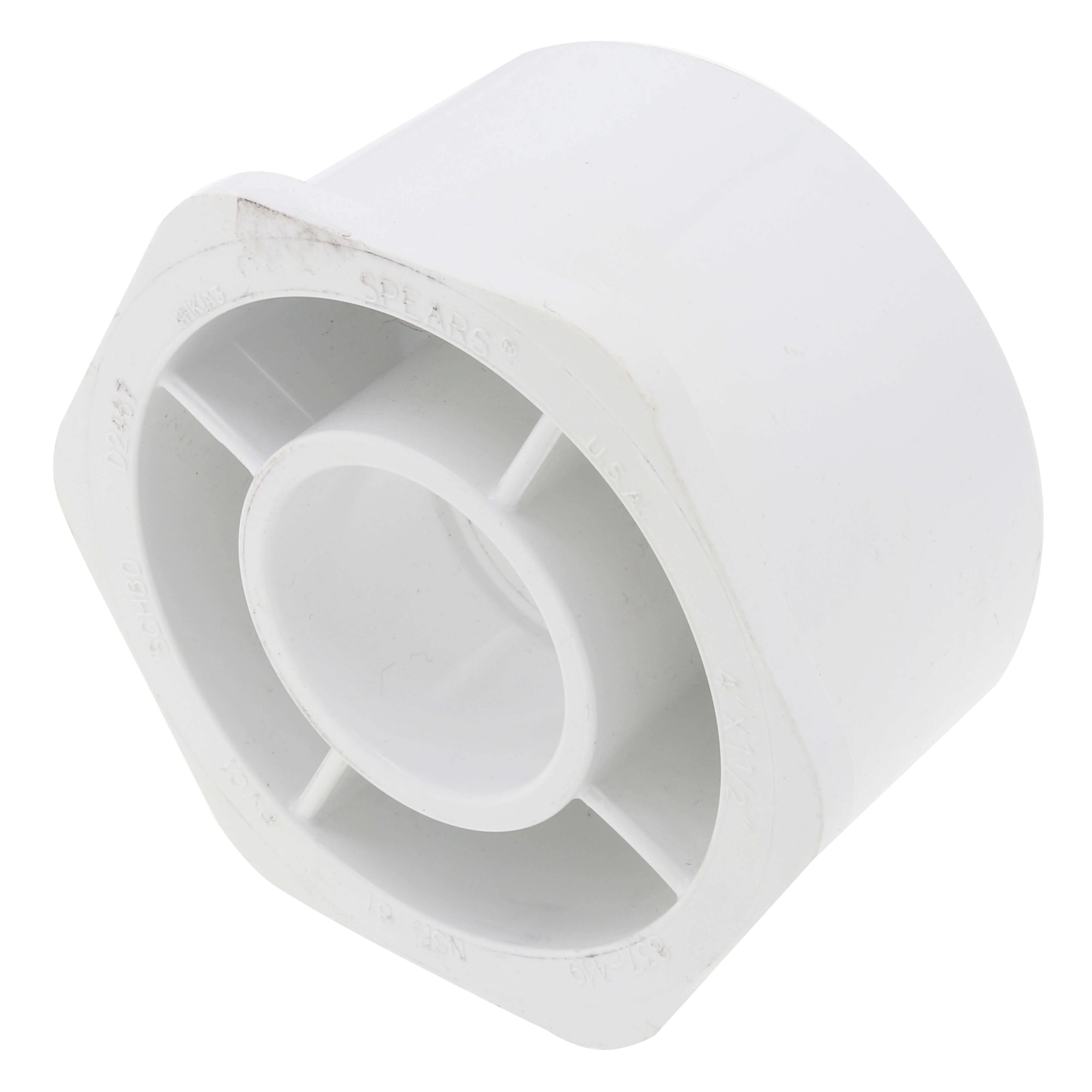 SPEARS VALVES 437-419 Reducer Bushing, Spigot x Socket, 4 x 1-1/2 Size, PVC | BU6UTV