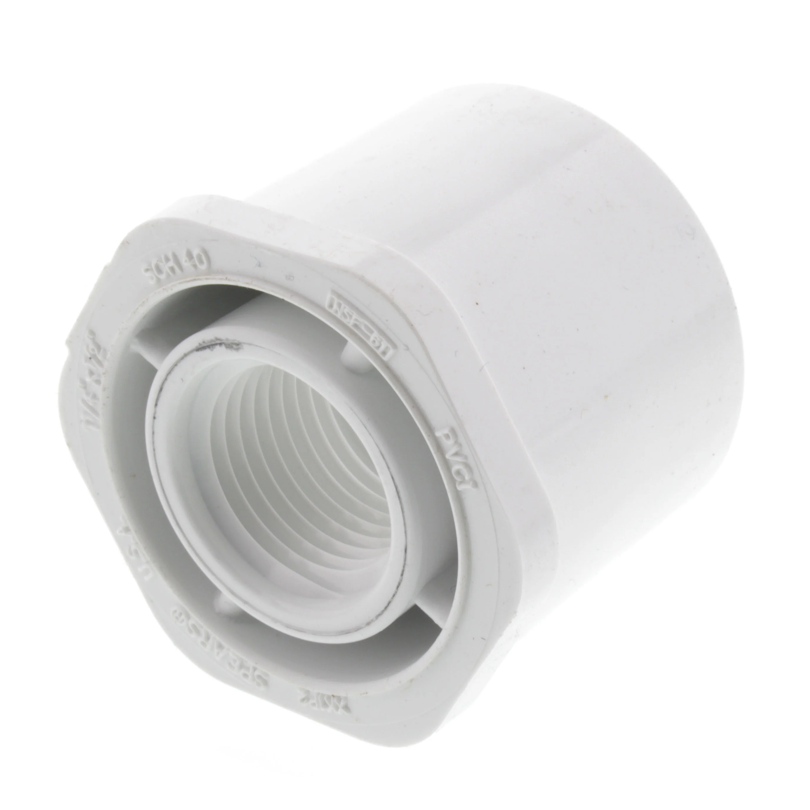 SPEARS VALVES 438-166 Reducer Bushing, Spigot x FPT, Schedule 40, 1-1/4 x 1/2 Size, PVC | BU7JJU