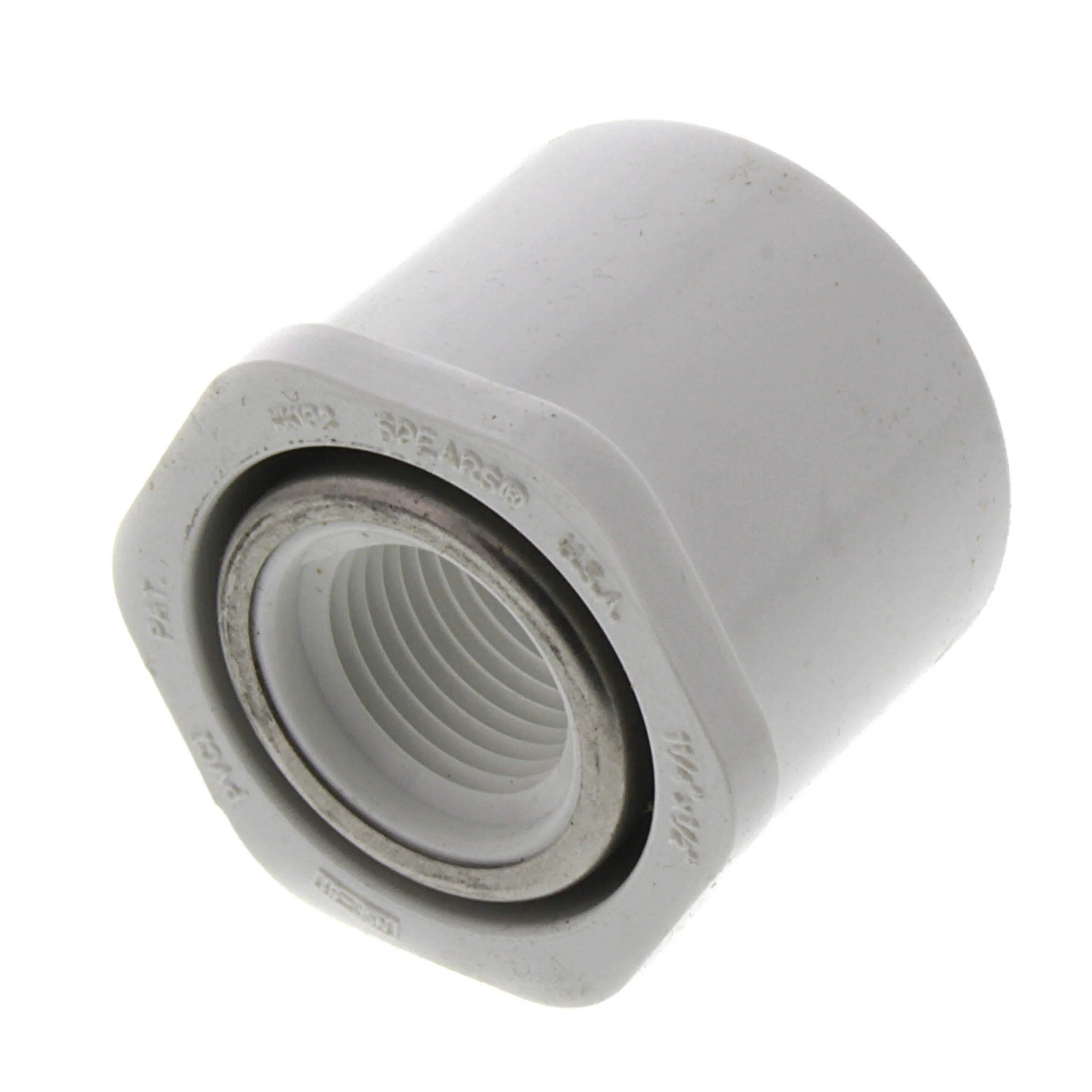 SPEARS VALVES 438-166SR Special Reinforced Reducer Bushing, Spigot x FPT, With Collar, 1-1/4 x 1/2 Size, PVC | BU6VLL