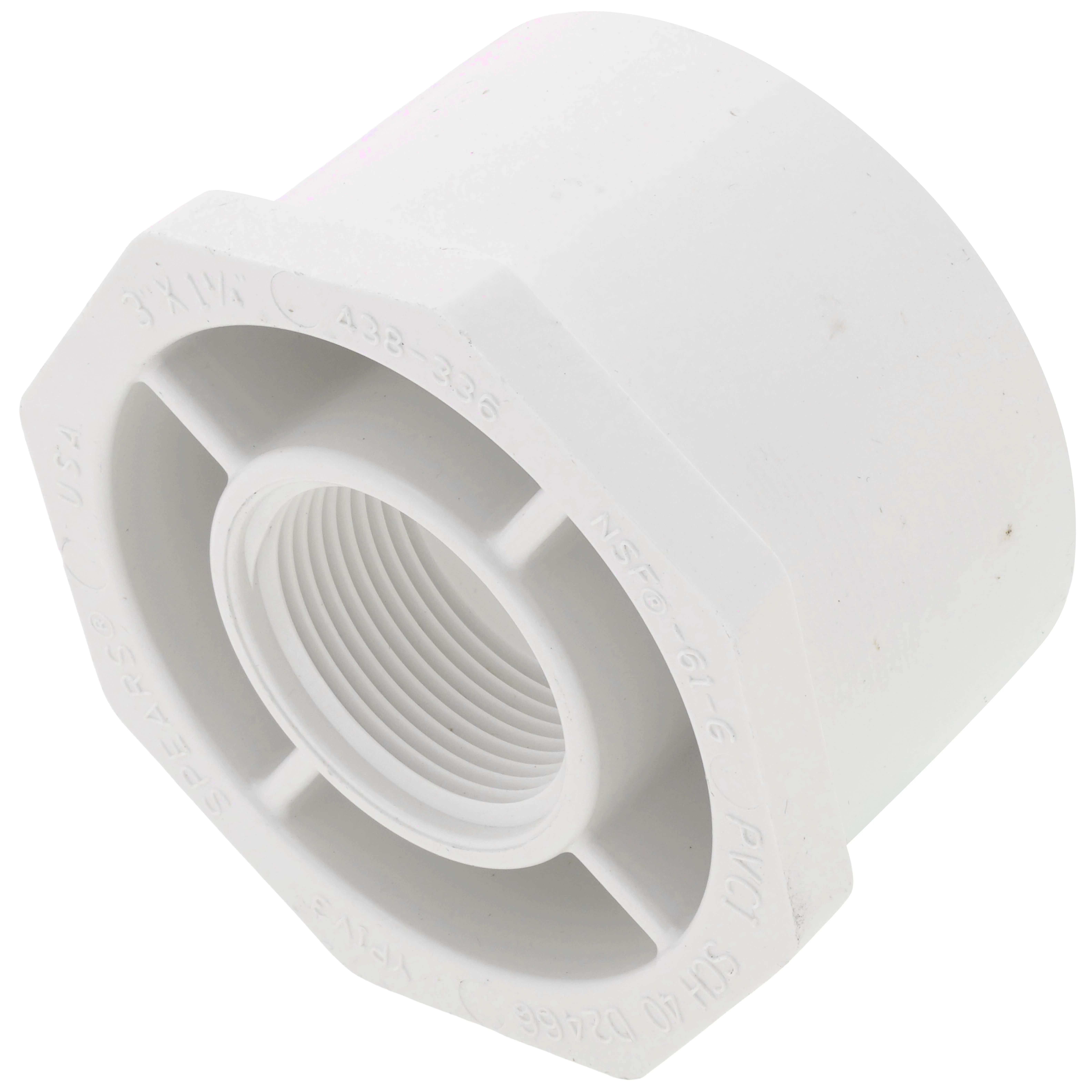 SPEARS VALVES 438-336 Reducer Bushing, Spigot x FPT, Schedule 40, 3 x 1-1/4 Size, PVC | BU7LCK