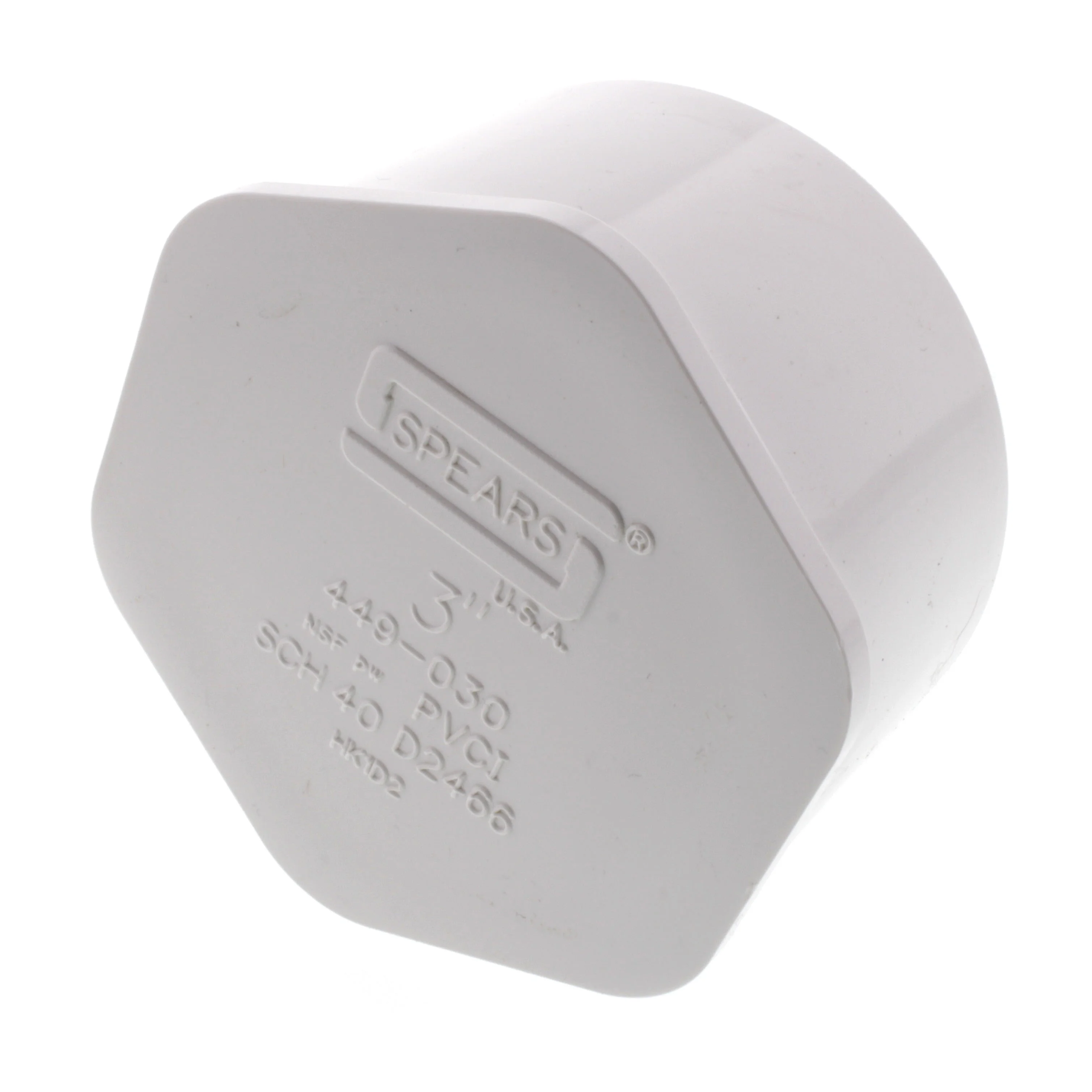SPEARS VALVES 449-030 Plug, Spigot, Schedule 40, 3 Size, PVC | BU7KXC