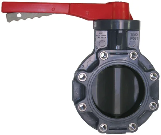 SPEARS VALVES 721301G-040C Lug Insert Butterfly Valve, SS Lug, 4 Inch Size, CPVC | CB8GPM