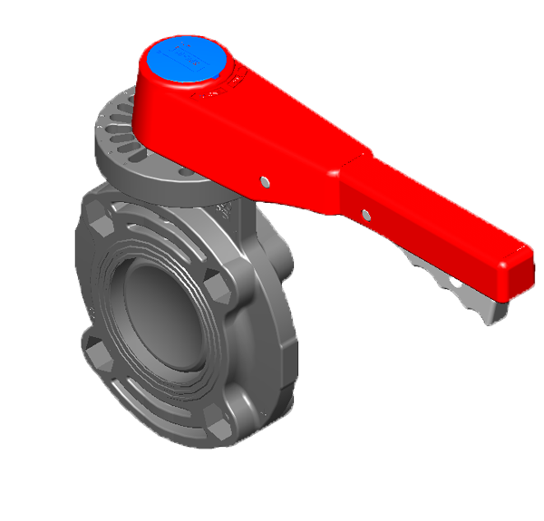 SPEARS VALVES 723311-020 Butterfly Valve, FKMver Handle, 2 Inch Size, CPVC | BY7WWL