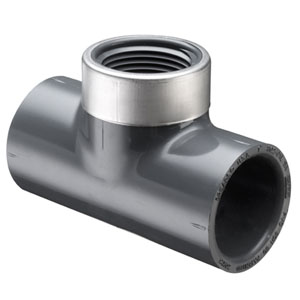 SPEARS VALVES 802-010SRBC Special Reinforced Tee, Socket x FPT, Schedule 80, 1 Size, PVC | BU6ZMY