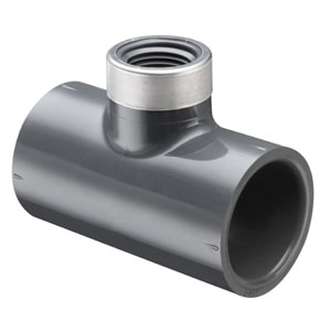 SPEARS VALVES 802-072SRBC Special Reinforced Reducer Tee, Socket x FPT, Schedule 80, 1/2 x 1/4 Inch Size, PVC | BU6ZNP
