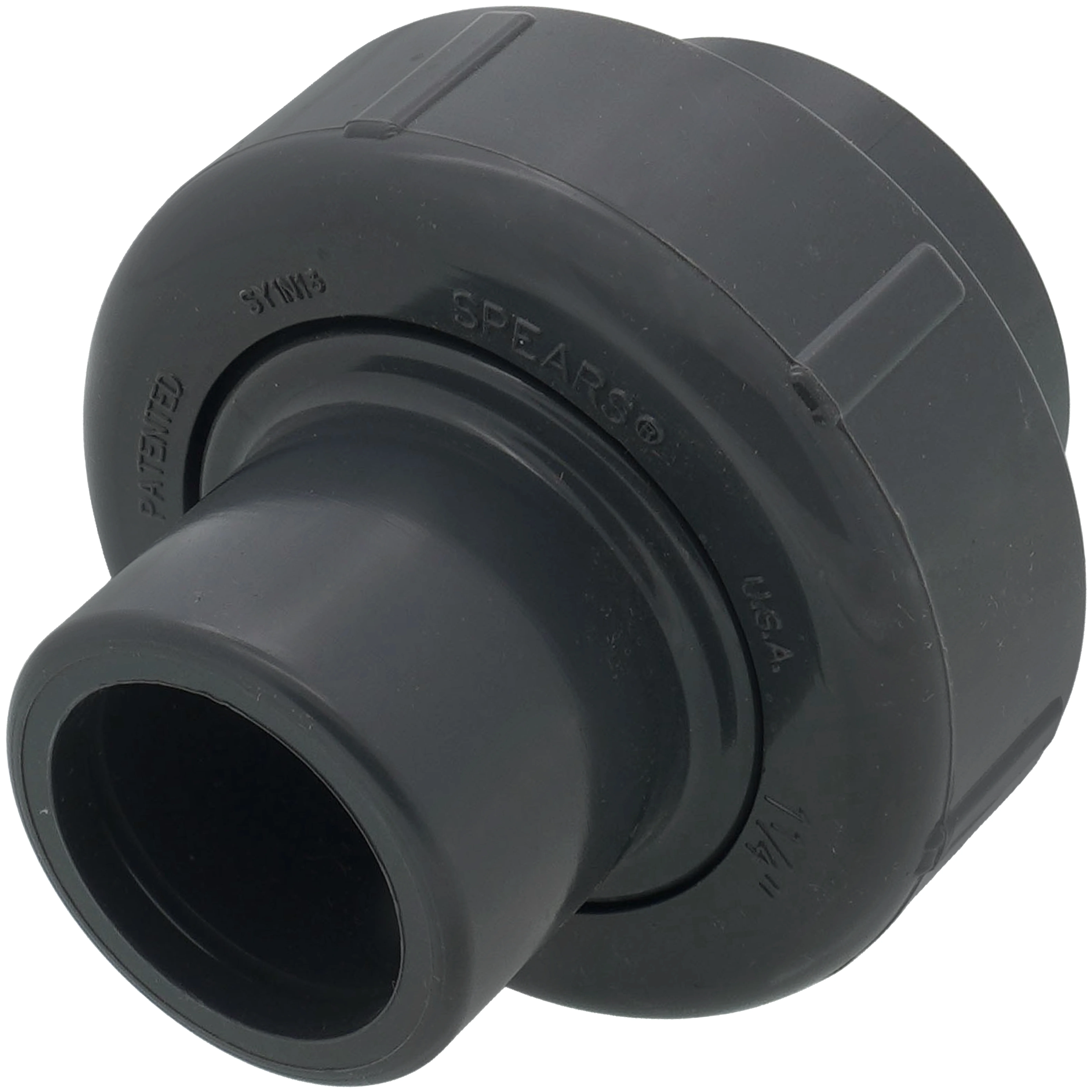 SPEARS VALVES 8056-012 Union, Socket x Spigot, FKM, 1-1/4 Size, PVC | BU7ABU
