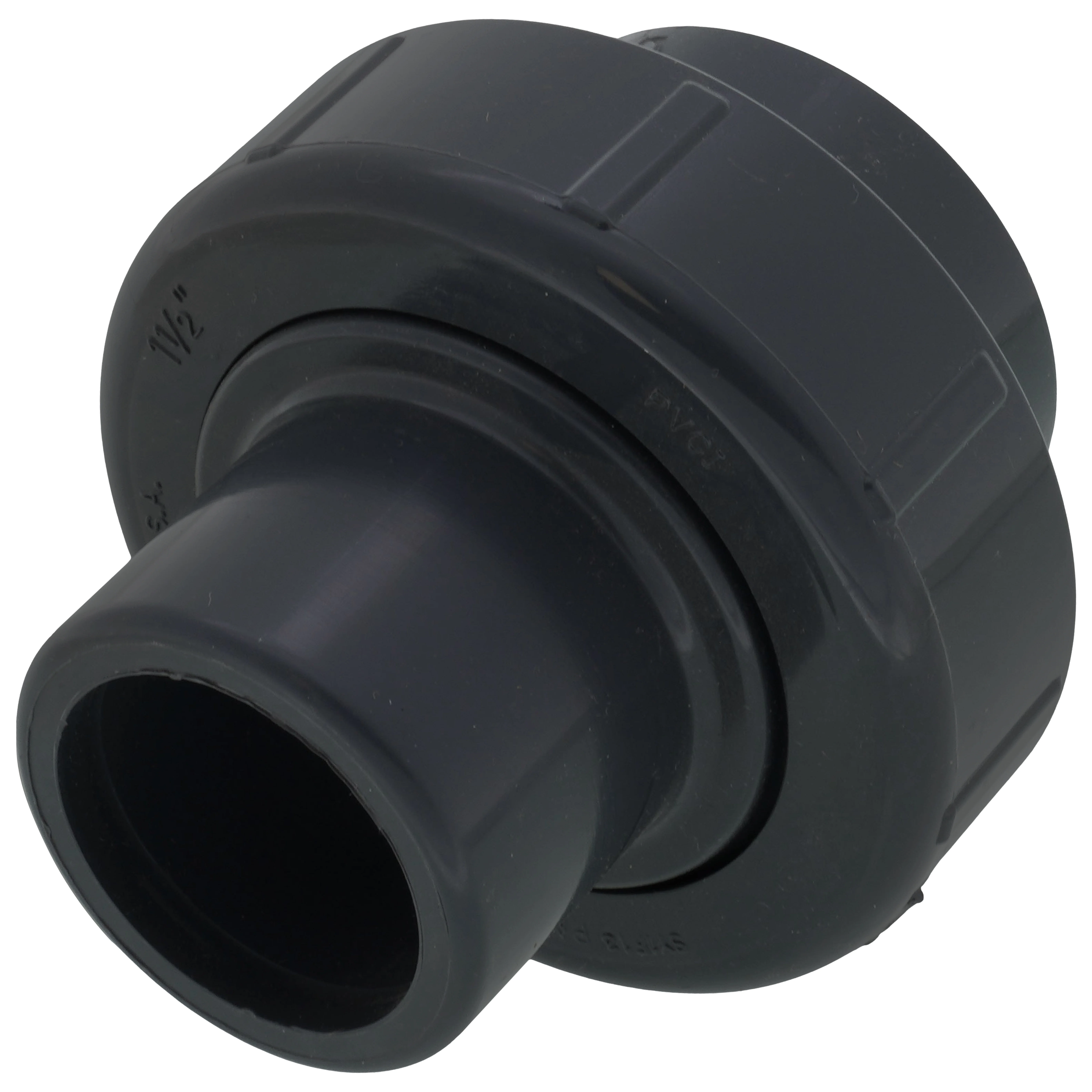 SPEARS VALVES 8056-015 Union, Socket x Spigot, FKM, 1-1/2 Size, PVC | BU7ABF