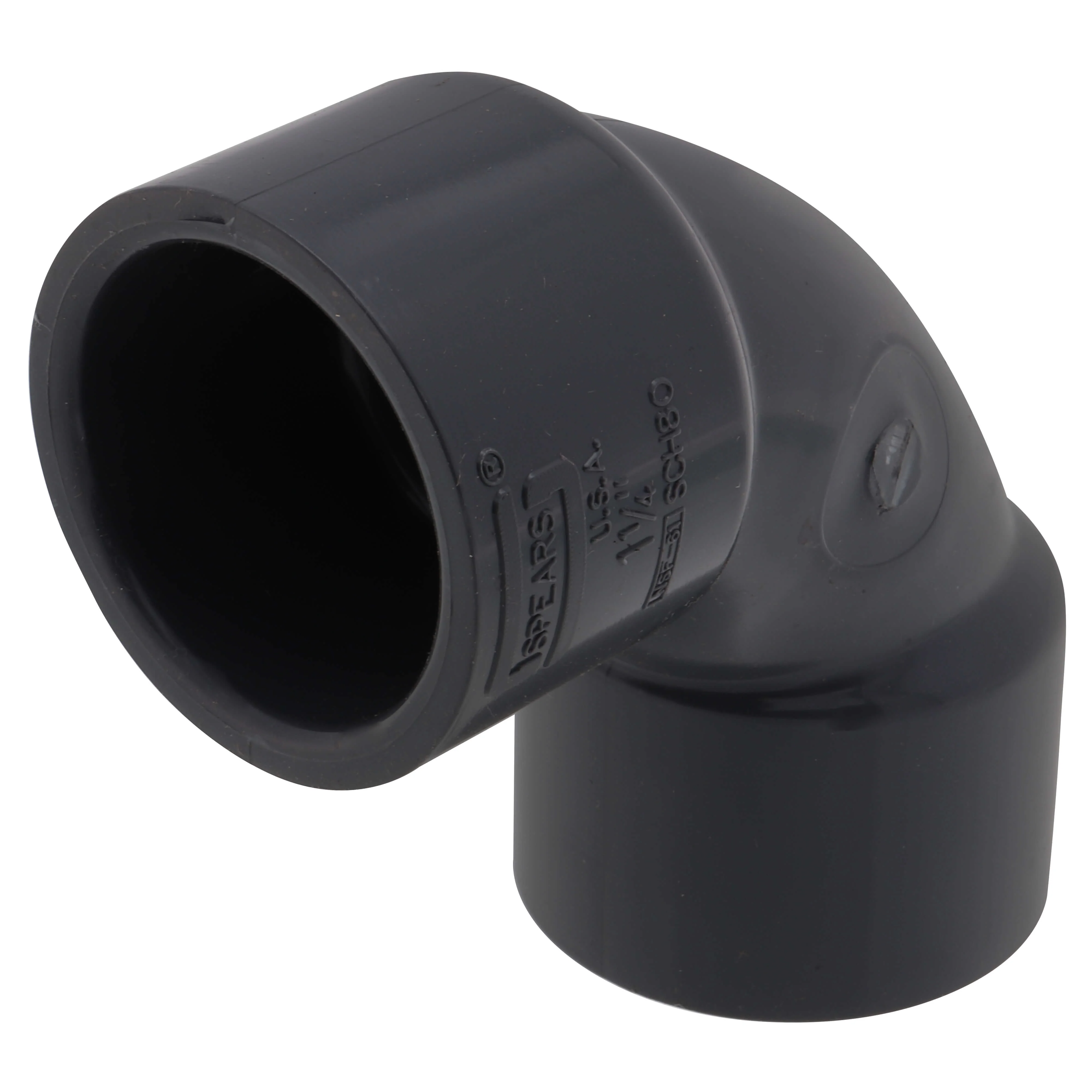 SPEARS VALVES 806-012S Sweep Elbow, 90 Deg., Socket, Schedule 80, 1-1/4 Size, PVC | BU6ZXF