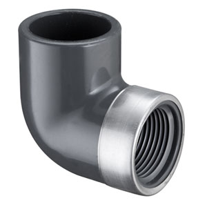 SPEARS VALVES 807-101SR Reducer Elbow, 90 Deg., Schedule 80, Socket x FPT, 3/4 x 1/2 Size, PVC | BU7AJM