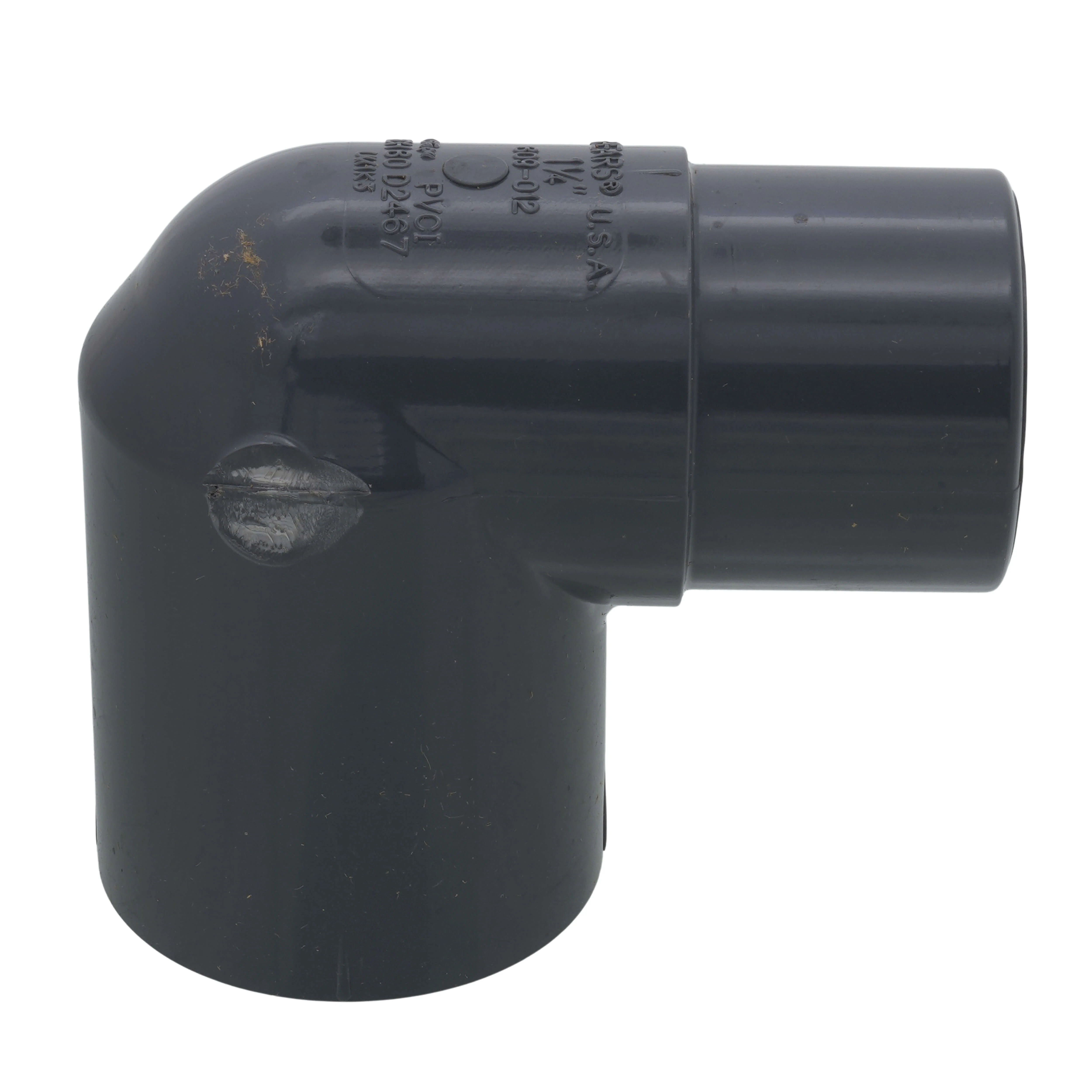 SPEARS VALVES 809-012 Street Elbow, 90 Deg., Spigot x Socket, Schedule 80, 1-1/4 Size, PVC | BU7KNL