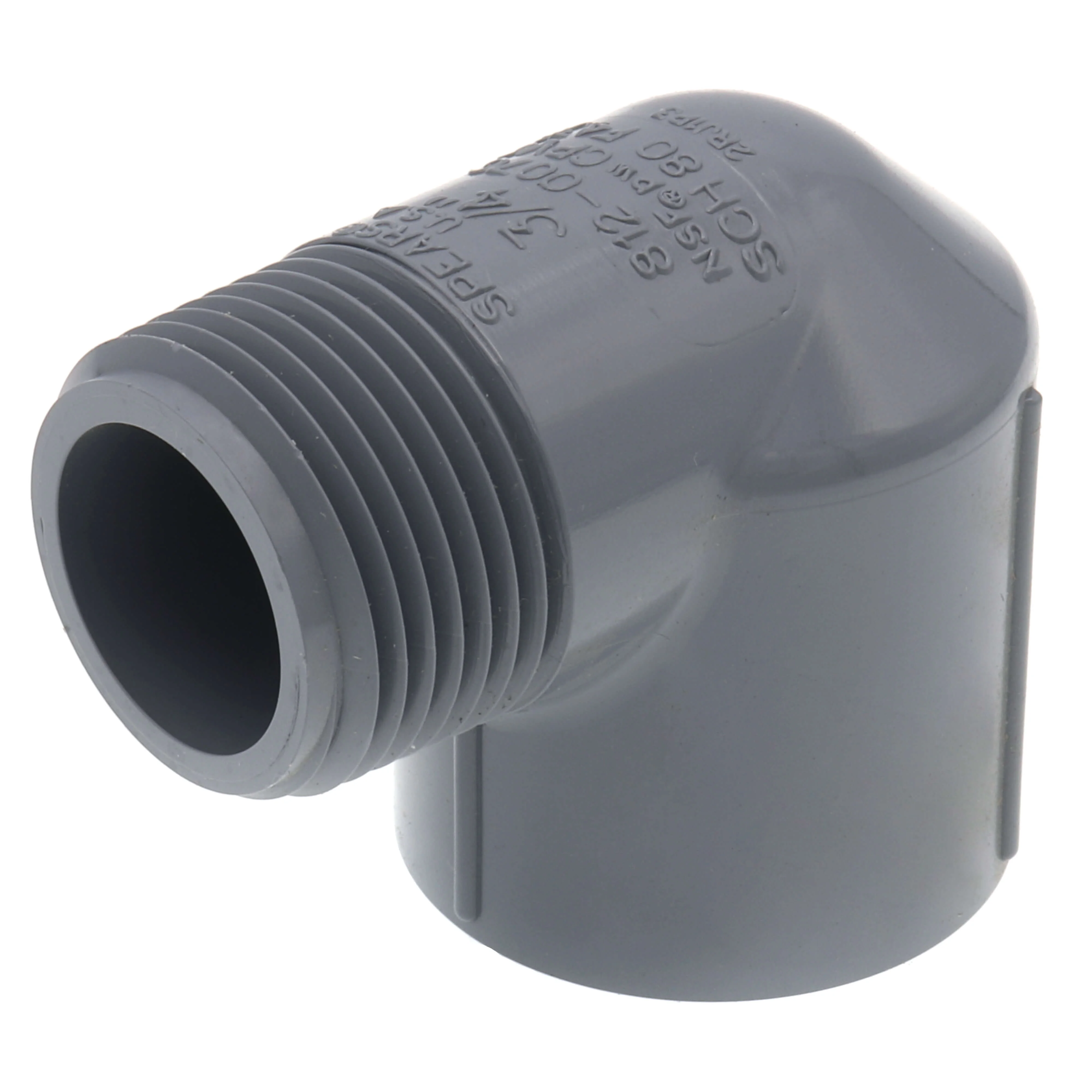 SPEARS VALVES 812-007C Street Elbow, 90 Deg., MPT x FPT, Schedule 80, 3/4 Size, CPVC | BU7NAY