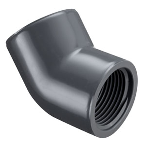 SPEARS VALVES 819-025BC Elbow, 45 Deg., FPT, Schedule 80, 2-1/2 Size, PVC | BU7BVT