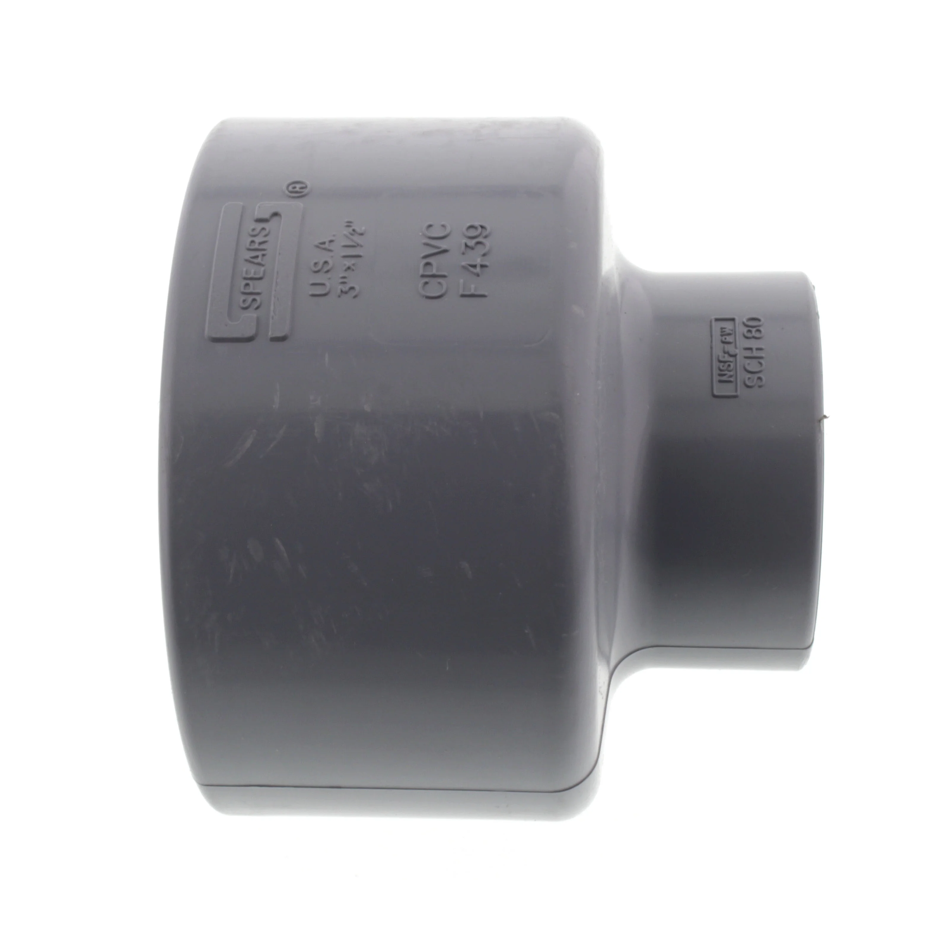 SPEARS VALVES 829-337C Reducer Coupling, Eccentric, Socket, Schedule 80, 3 x 1-1/2 Inch Size, CPVC | BU7NEG