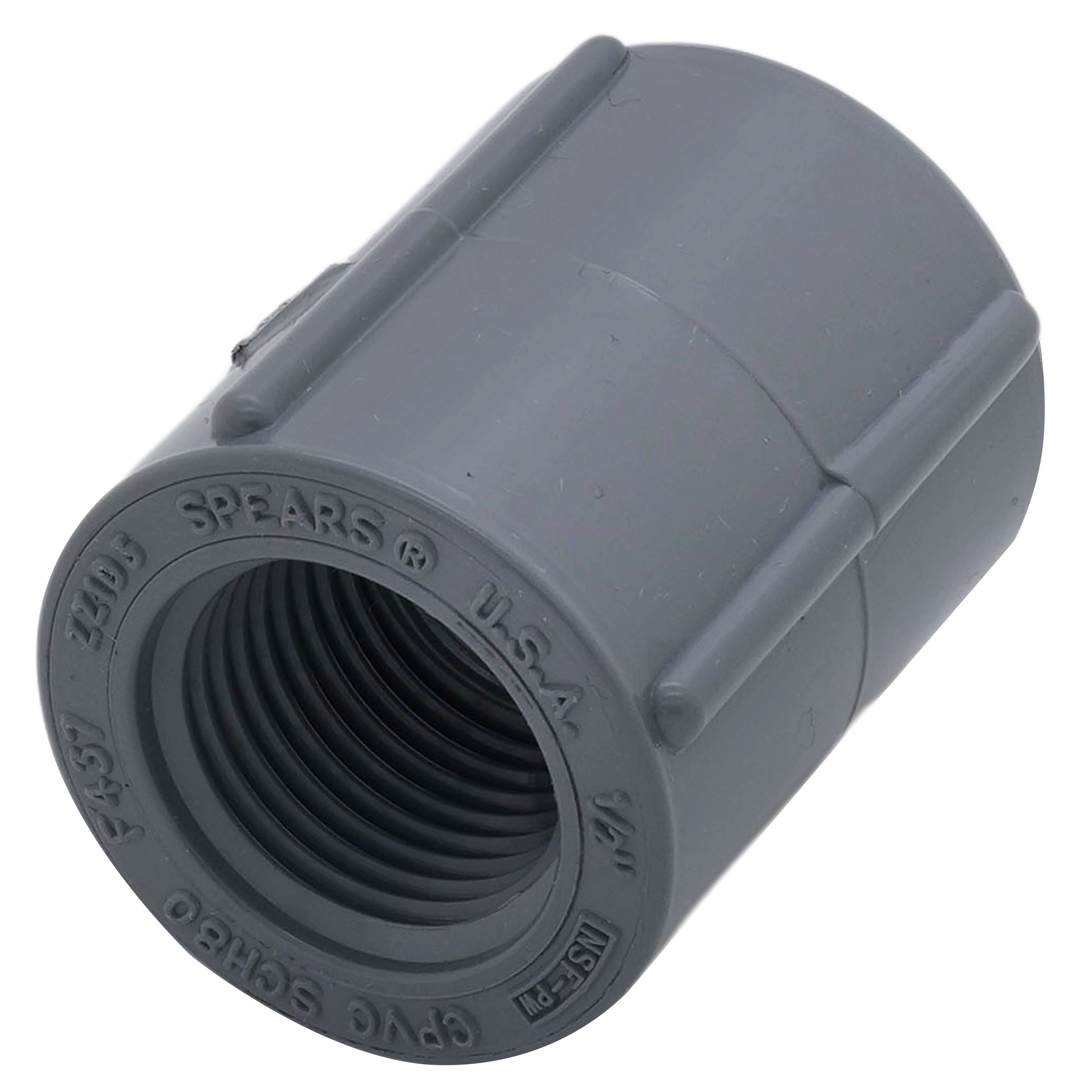 SPEARS VALVES 830-005C Coupling, FPT, Schedule 80, 1/2 Inch Size, CPVC | BU7KJK