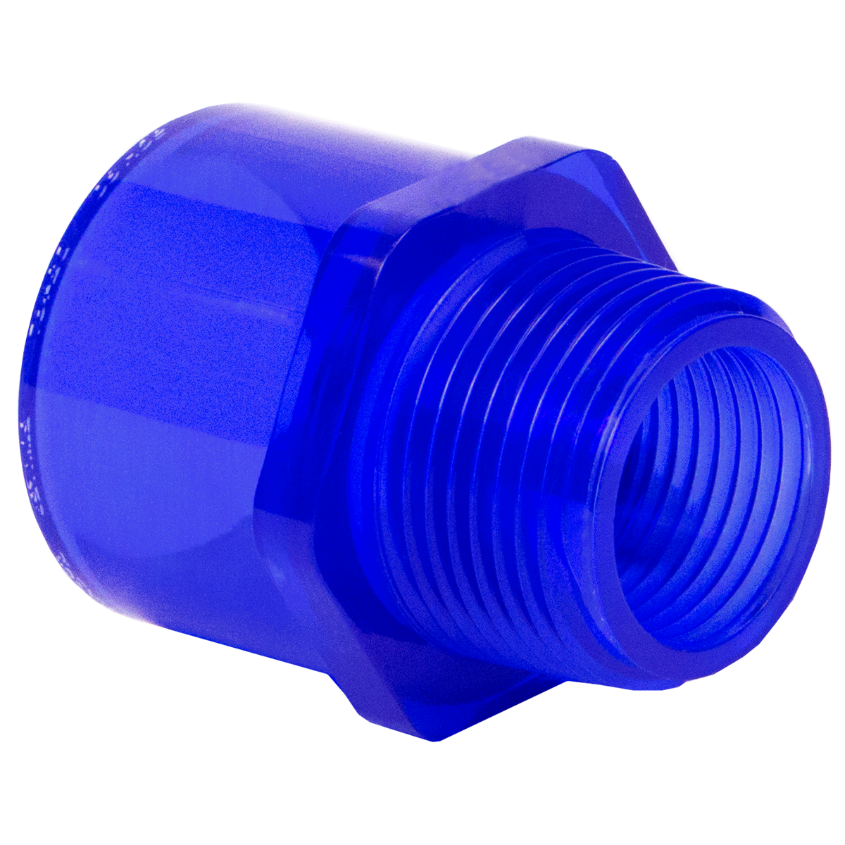 SPEARS VALVES 836-030BL Low Extractable Male Adapter, MPT x Socket, Schedule 80, 3 Inch Size, PVC, Blue | BU7DKK