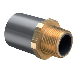 SPEARS VALVES 836-005BR Male Adapter, Brass MPT x Socket, 1/2 Inch Size, PVC | BU7DCL