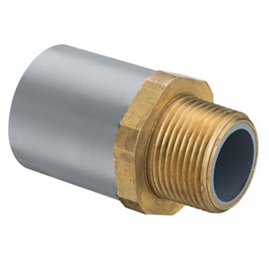 SPEARS VALVES 836-005CBR Male Adapter, Brass MPT x Socket, 1/2 Inch Size, CPVC | BU7DCK