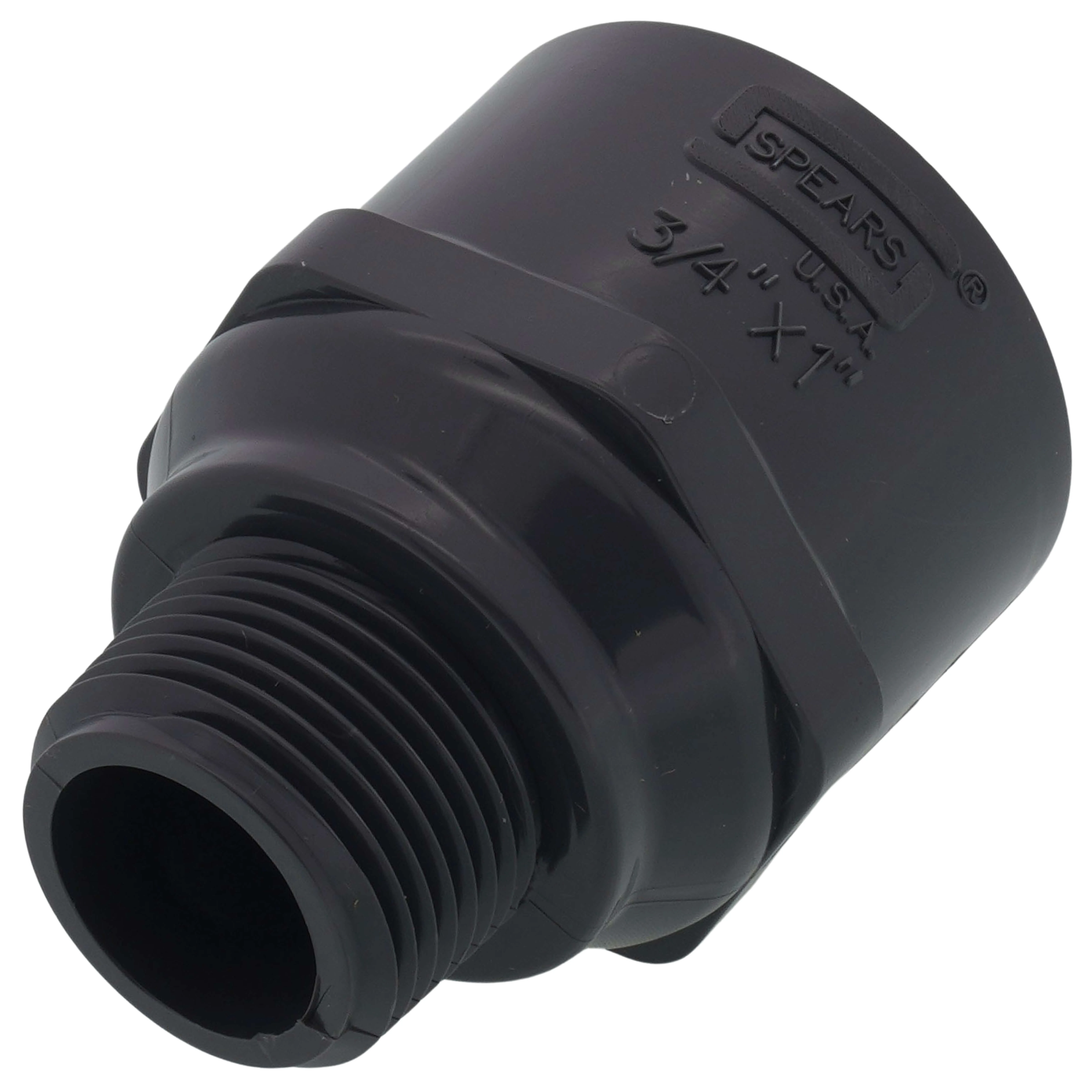 SPEARS VALVES 836-102 Reducer Male Adapter, MPT x Socket, Schedule 80, 3/4X1 Inch Size, PVC | BU7KTE