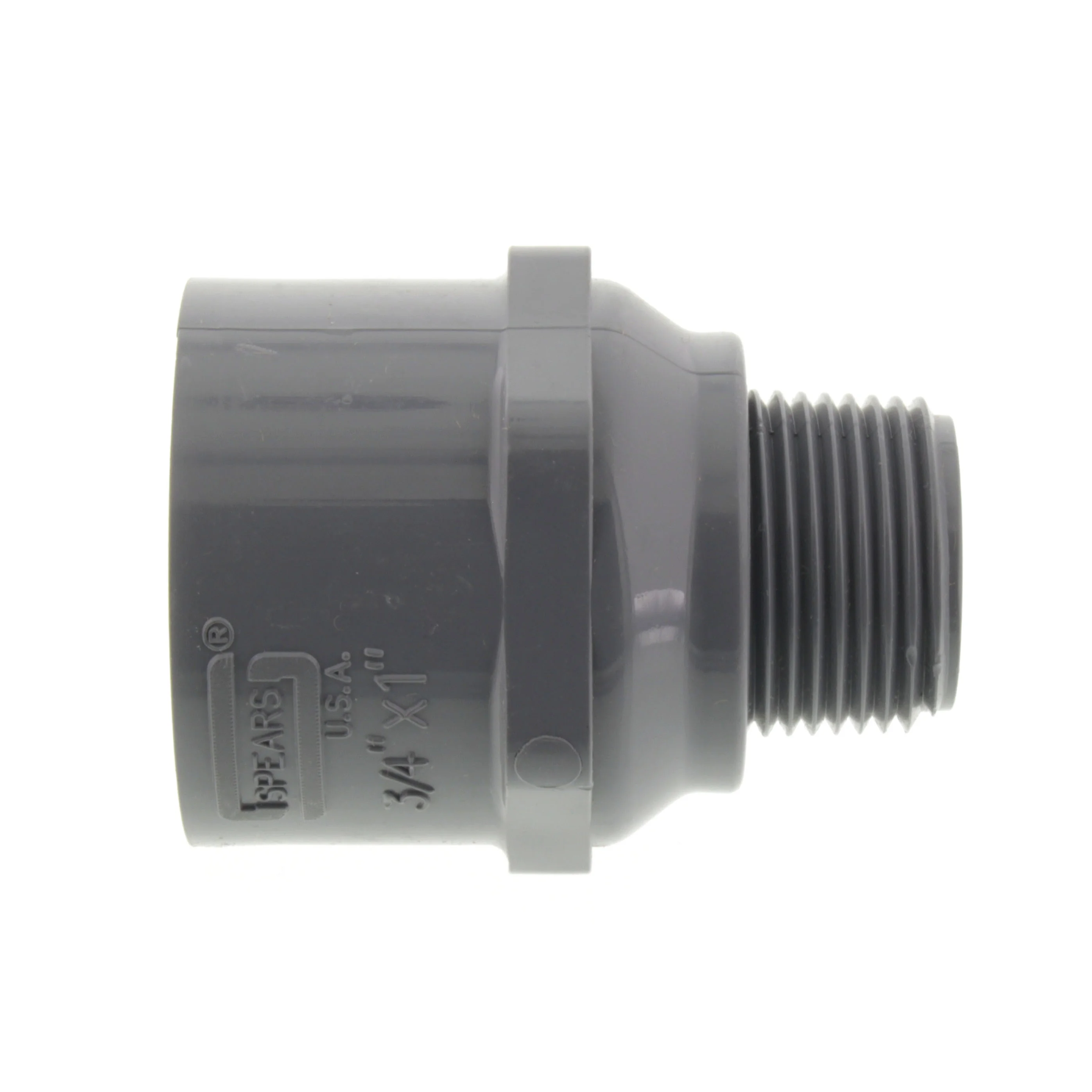 SPEARS VALVES 836-102C Reducer Male Adapter, MPT x Socket, Schedule 80, 3/4X1 Inch Size, CPVC | BU7DKR
