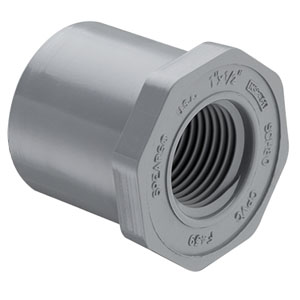 SPEARS VALVES 838-212C Reducer Bushing, Spigot x FPT, Schedule 80, 1-1/2 x 1-1/4 Inch Size, CPVC | BU7LWP