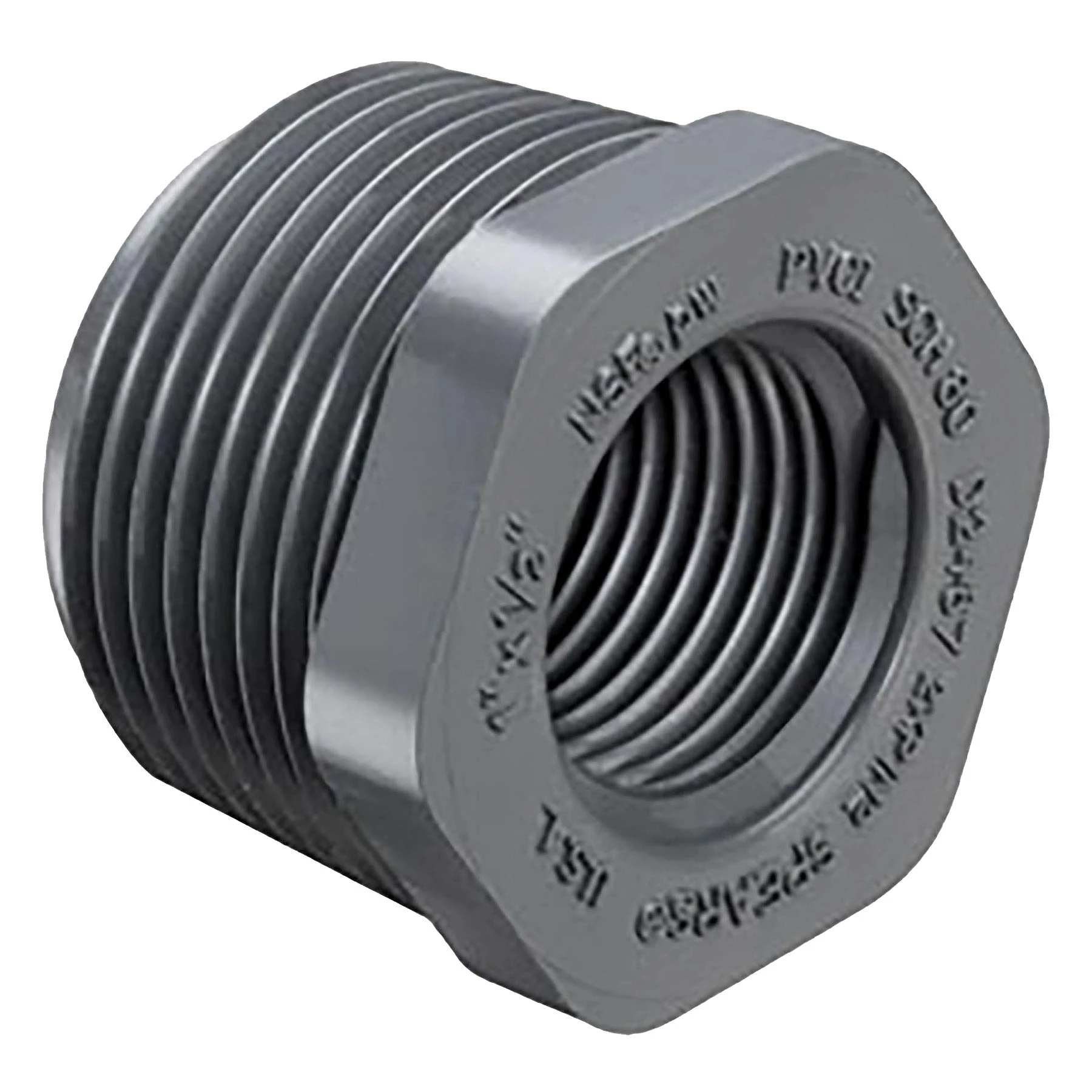 SPEARS VALVES 839-211 Reducer Bushing, MPT x FPT Schedule 80, 1-1/2 x 1 Size, PVC | BU7HVD