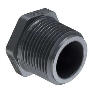 SPEARS VALVES 450-003GBC Plug, MPT, 3/8 Size, PVC, Gray | BU6WCC
