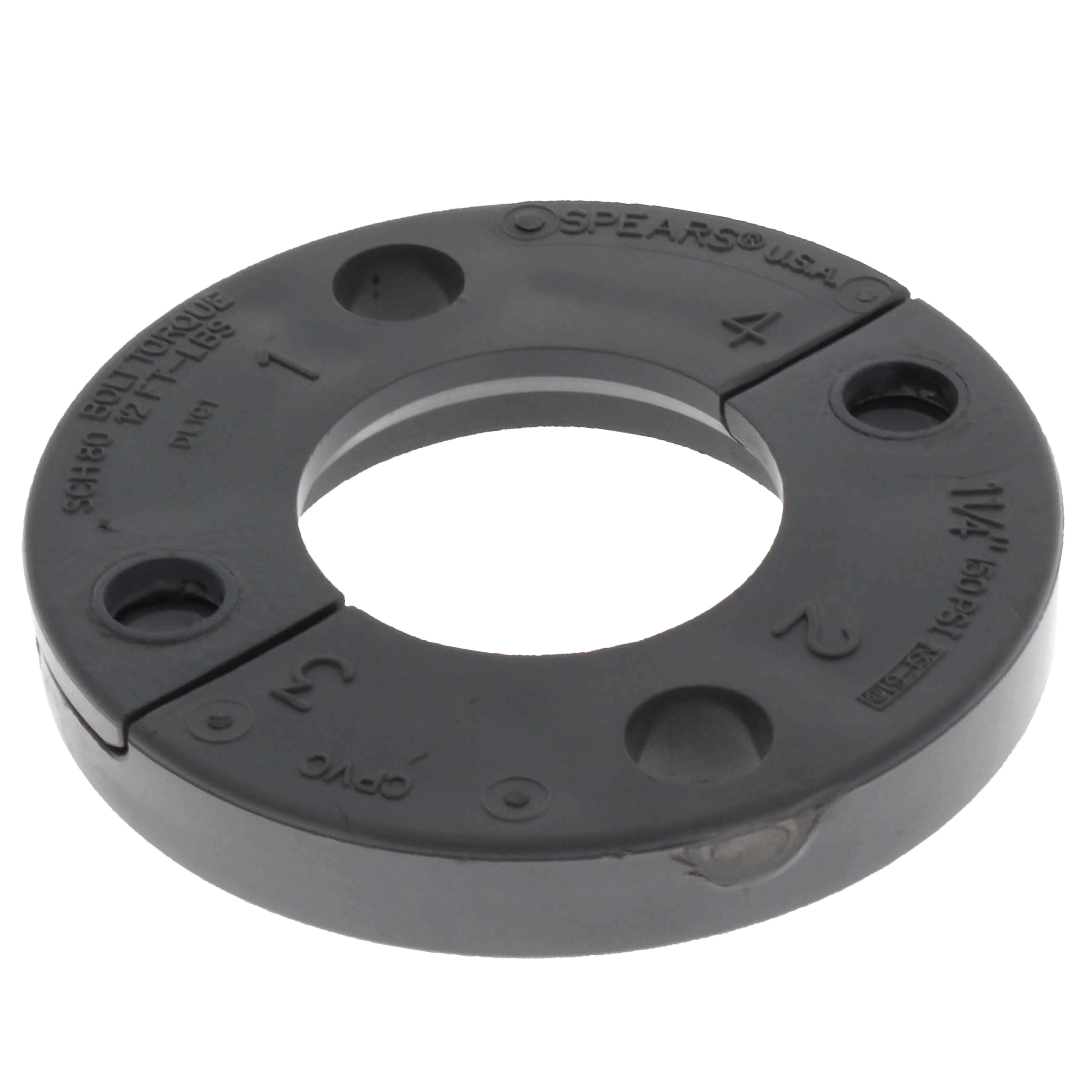 SPEARS VALVES 854-012-1SC Flange Replacement Split Ring, 1-1/4 Size, CPVC | BU7EBK