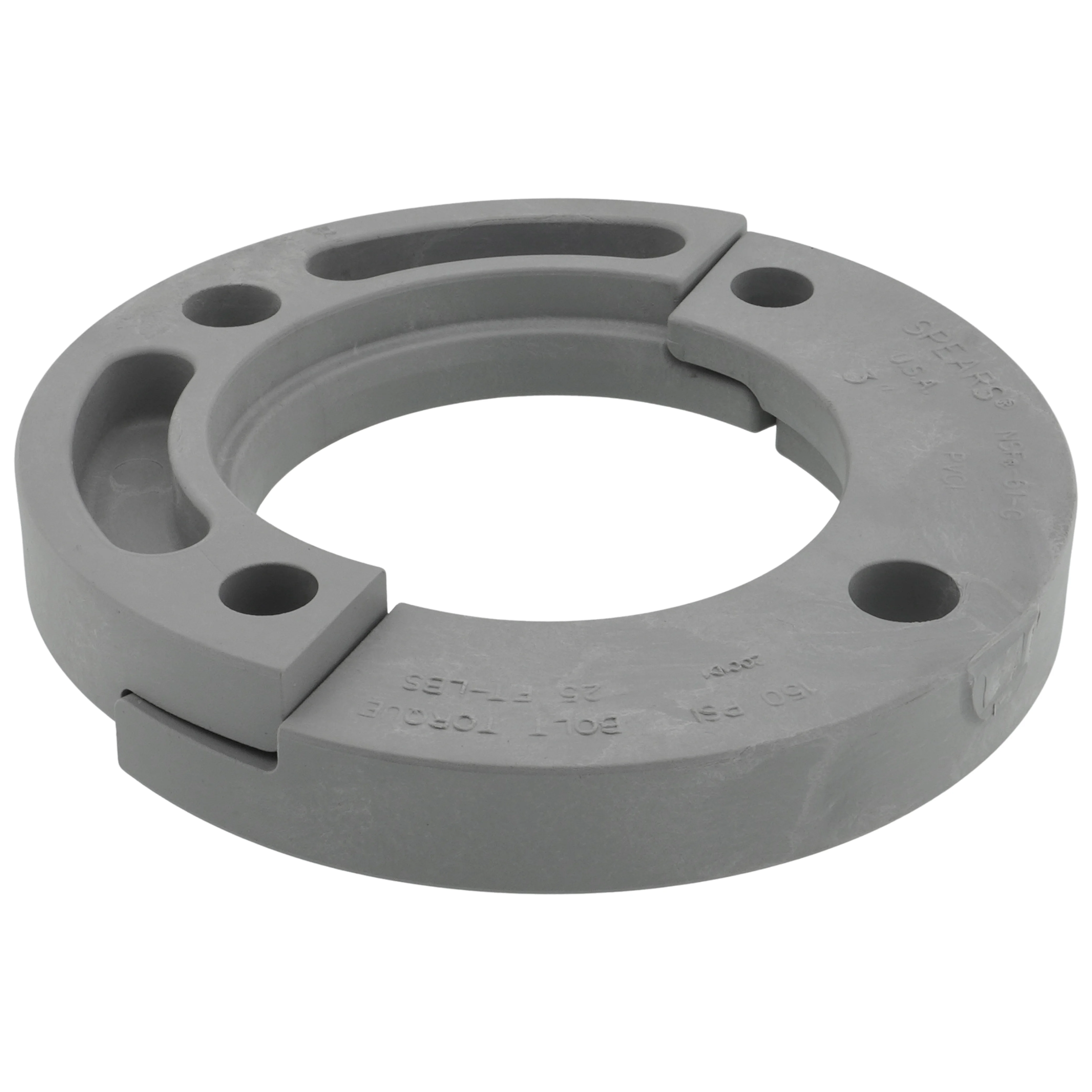 SPEARS VALVES 854-030-1S Flange Replacement Split Rings, 3 Size, PVC | BU7EBW