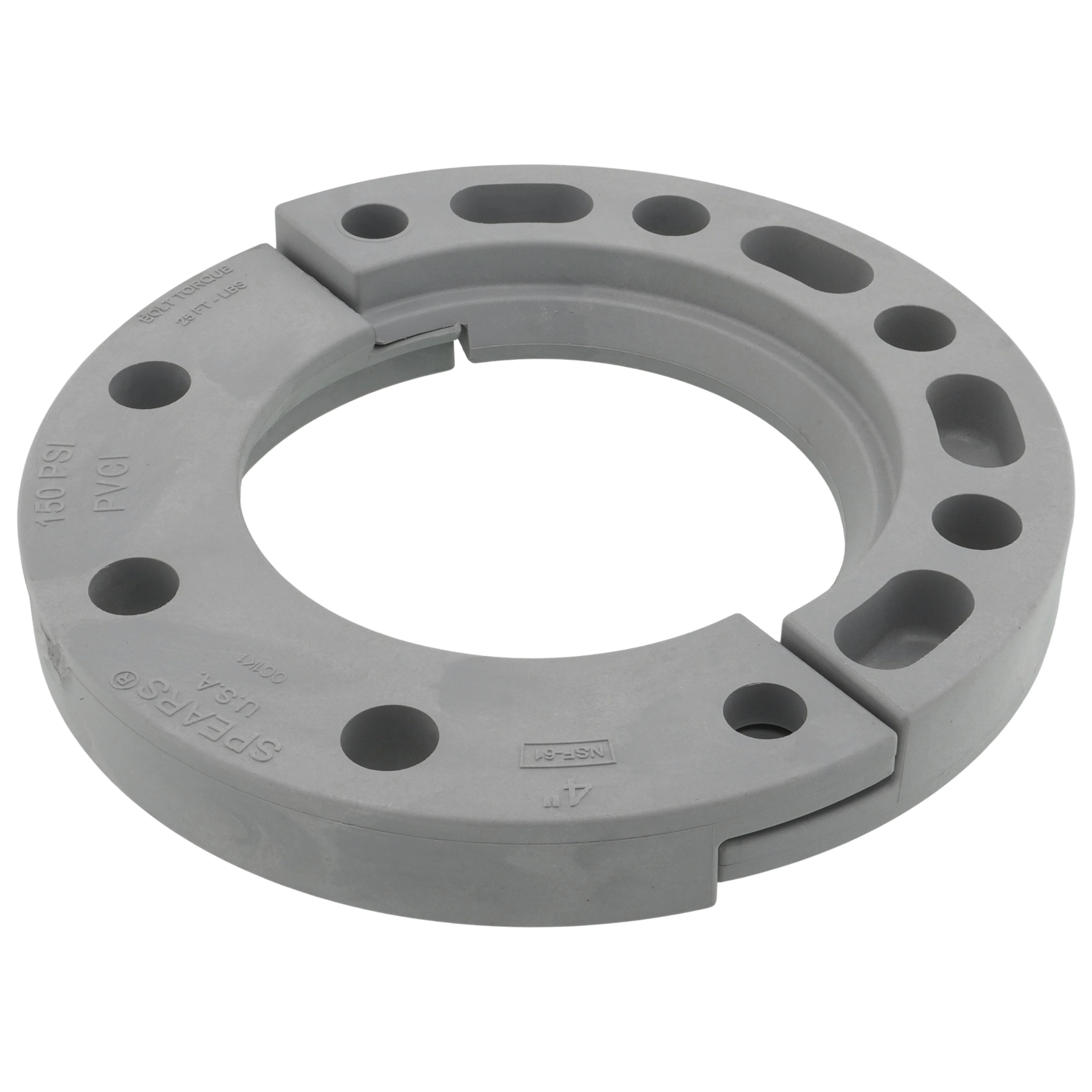 SPEARS VALVES 854-040-1S Flange Replacement Split Rings, 4 Size, PVC | BU7ECD