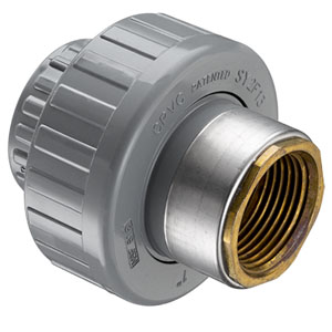 SPEARS VALVES 899-012CBR Union, Socket x Brass FPT, EPDM, 1-1/4 Size, CPVC | BU7VUQ