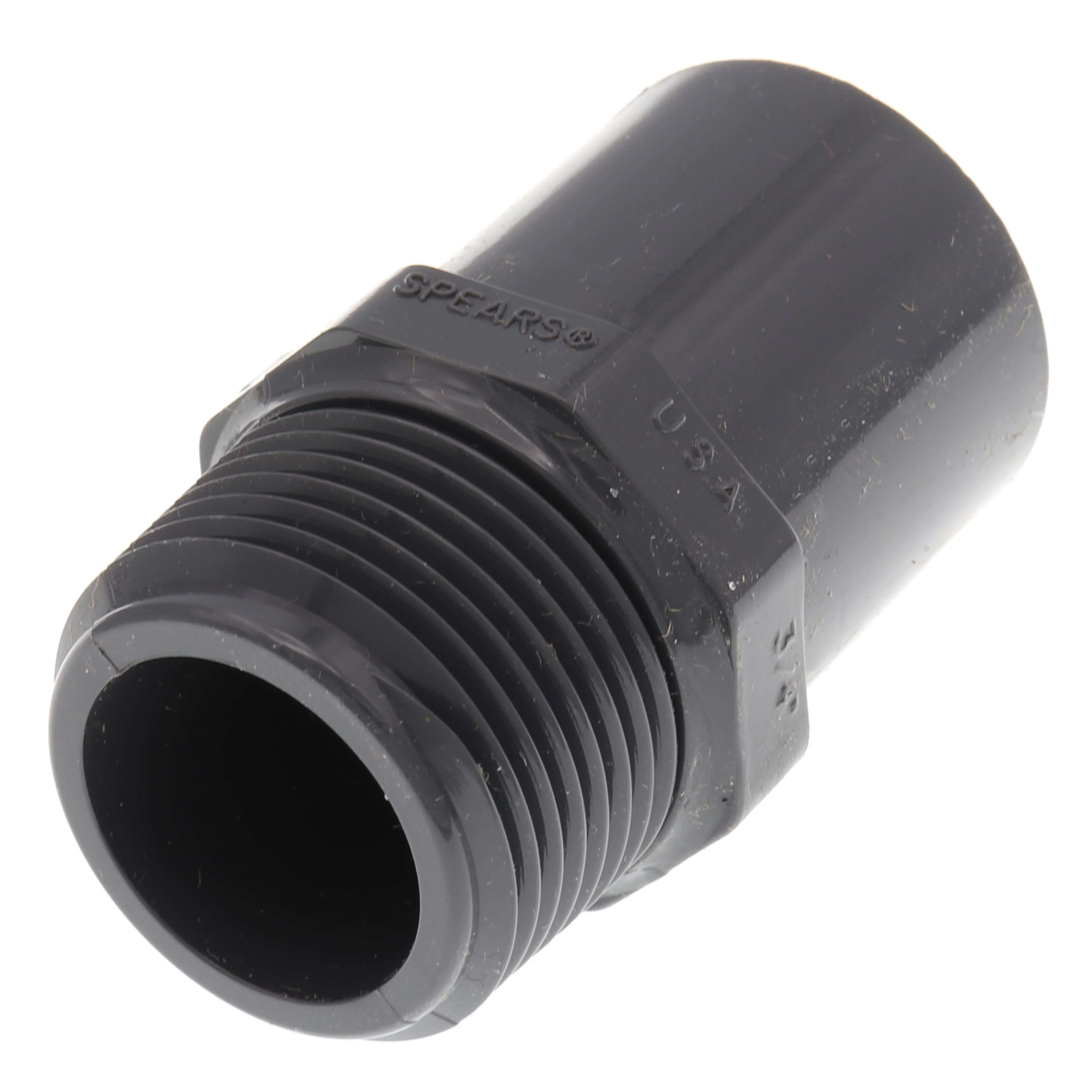 SPEARS VALVES 861-007 Male Adapter, Spigot x MPT, Schedule 80, 3/4 Inch Size, PVC | BU7LHB