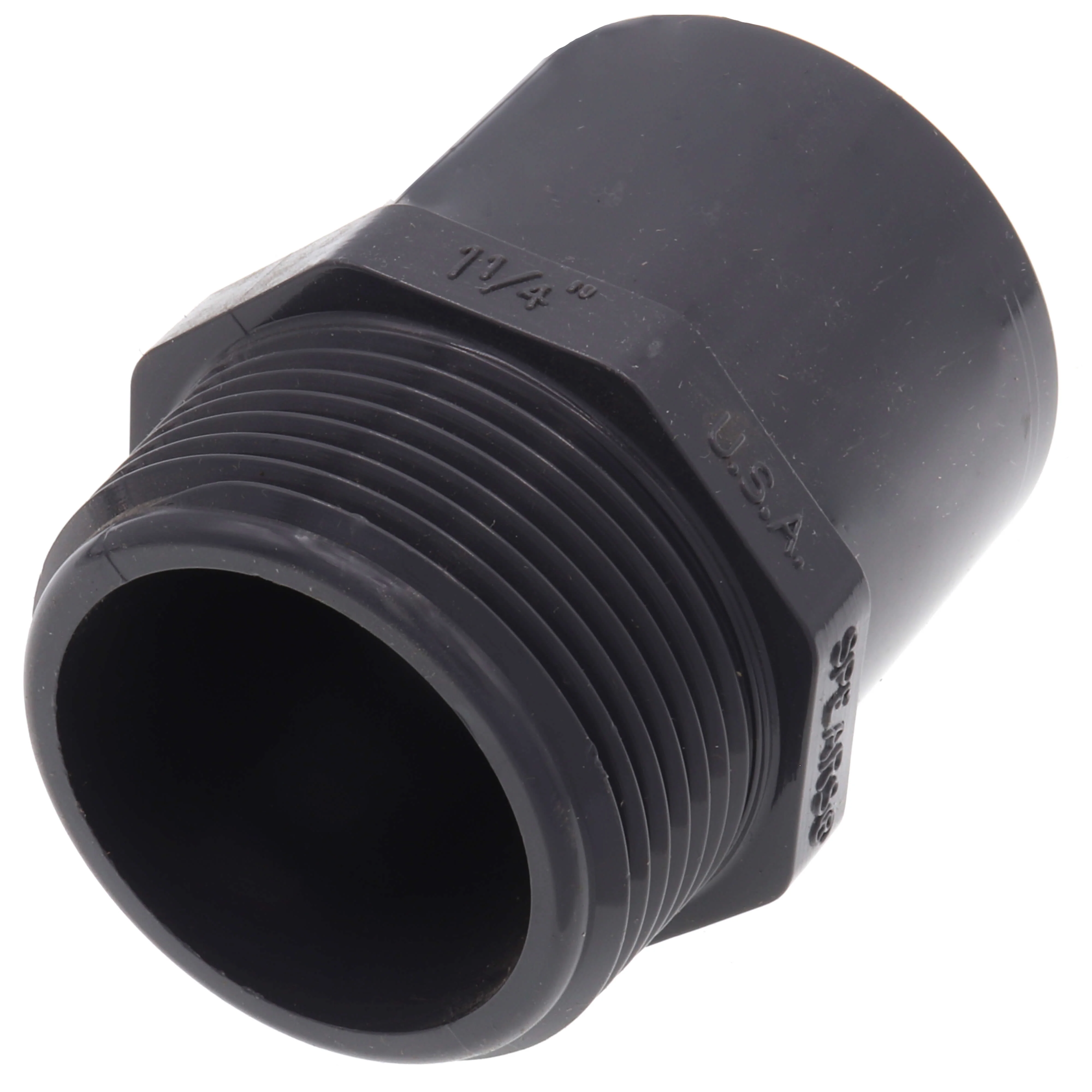 SPEARS VALVES 861-012 Male Adapter, Spigot x MPT, Schedule 80, 1-1/4 Inch Size, PVC | BU7LHC
