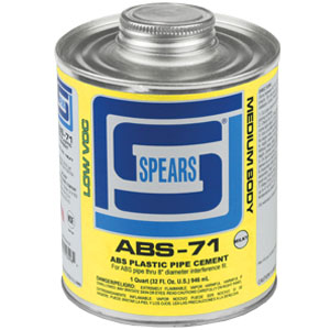 SPEARS VALVES ABS71M-005 Cement, Milky, Medium Body, 1/4 Pint | BY3MYK