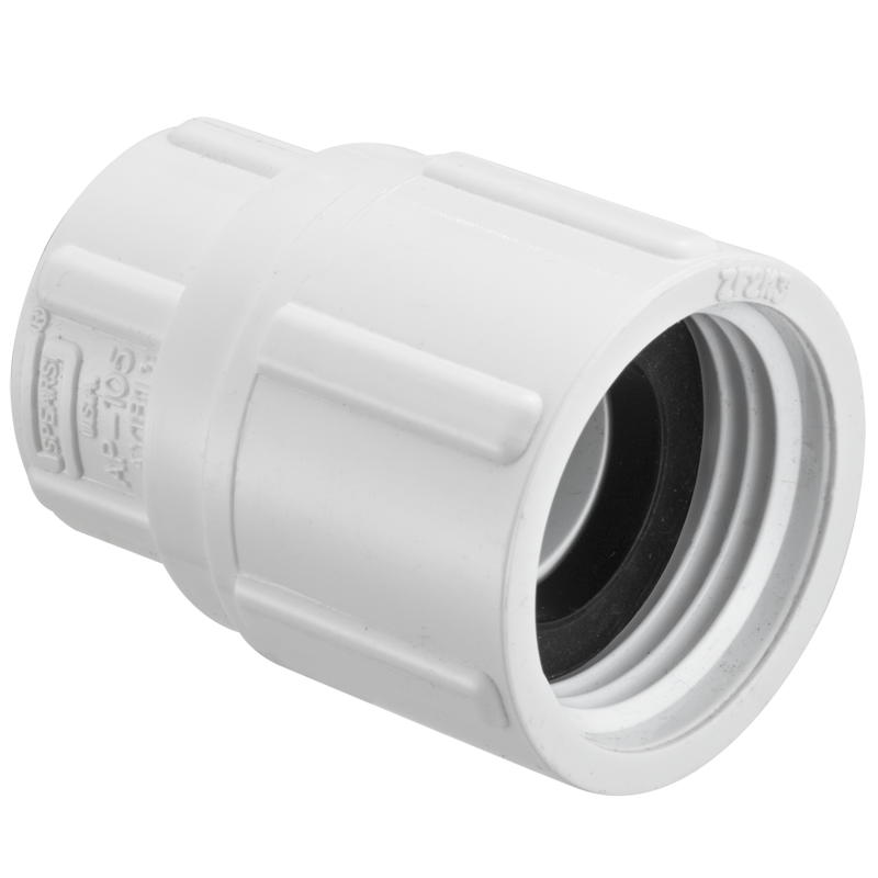SPEARS VALVES AP-106 Swivel Adapter, Washer, FPT x FHT, 3/4 Size, PVC | BU7NUW