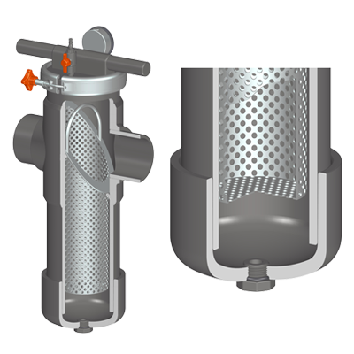 SPEARS VALVES BS27P6-080 Basket Strainer, Spigot, EPDM, 6 Mesh, 8 Inch Size, PVC | BU7VZJ