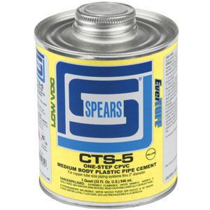 SPEARS VALVES CTS5-040 Solvent Cement, Yellow, Gallon, CPVC | BY3MZV