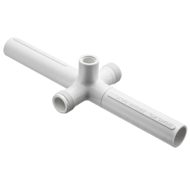 SPEARS VALVES HC-554 Hose Cross With Fourg, HS x FPT, 5/8 x 1/2 Size, PVC | BU7YNA