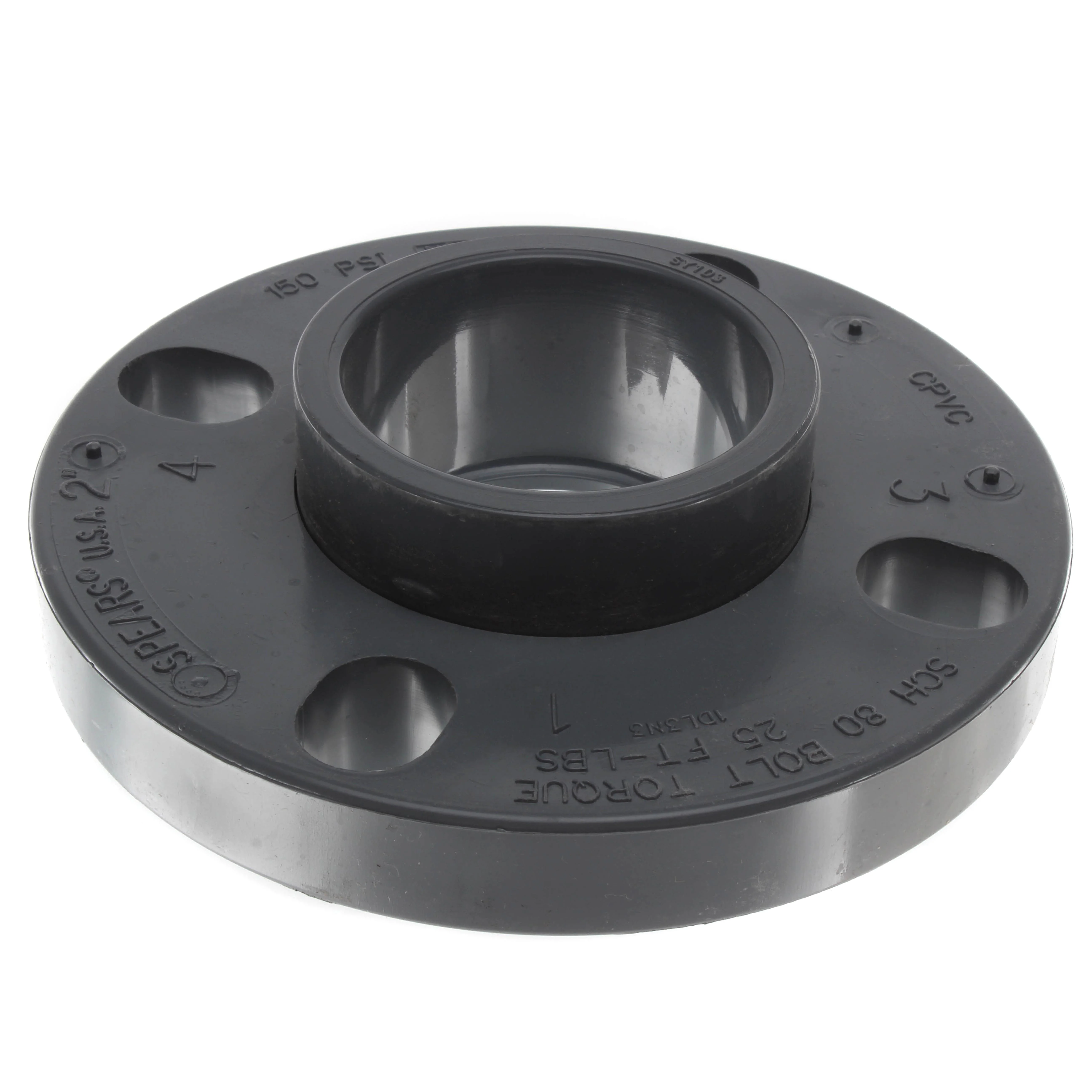 SPEARS VALVES M854-020C Flange Socket, Van Stone Style, Dual Bolt Pattern, 2 Size, CPVC | BU7YYH