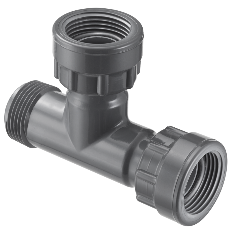 SPEARS VALVES MA0101-010-1 Body Manifold Tee, Swivel x MPT x Swivel, 1 Size, PVC | BU7ZAU