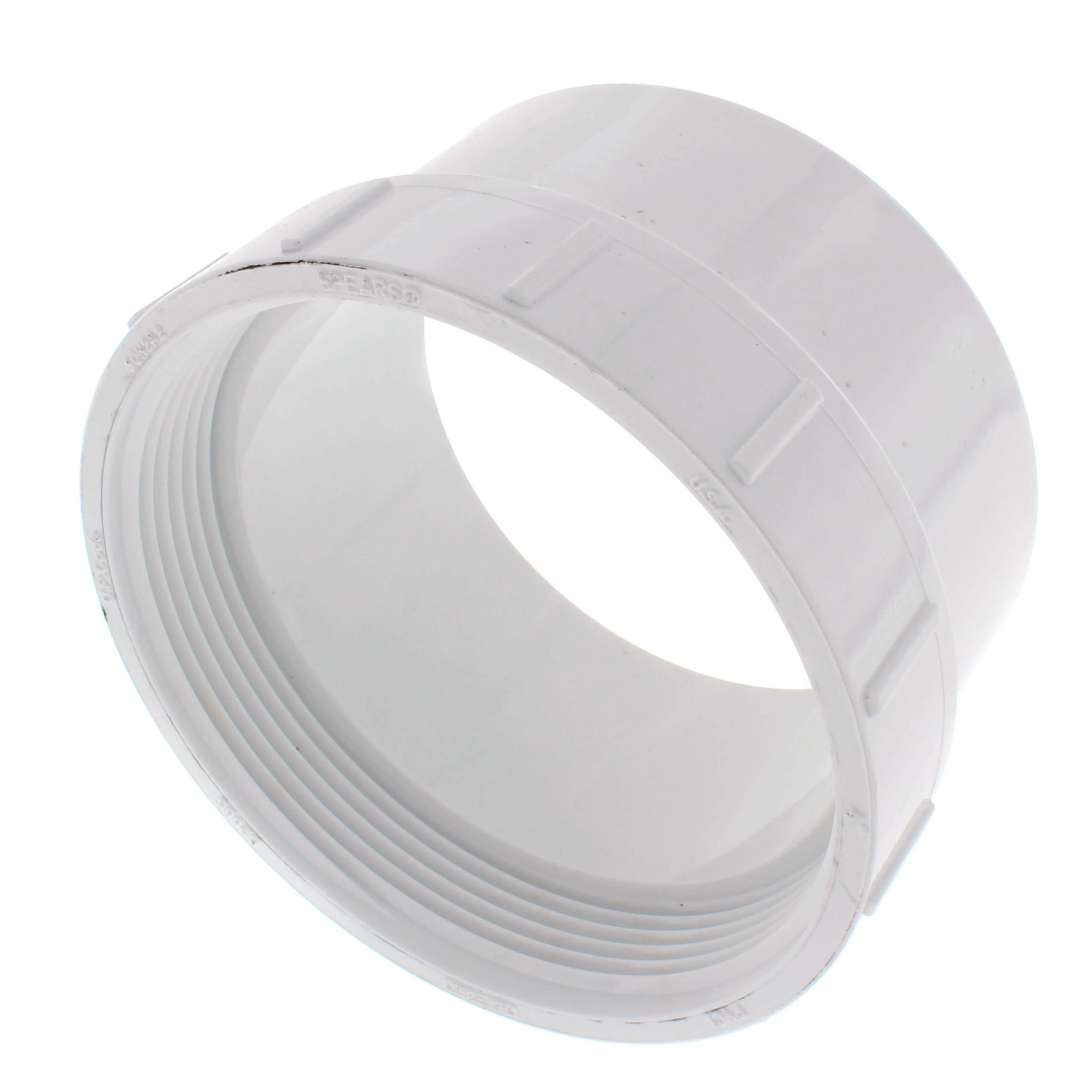 SPEARS VALVES P105-040 Drain Waste Vent Cleanout Adapter, Spigot x FPT, 4 Size, PVC | BU7HUC