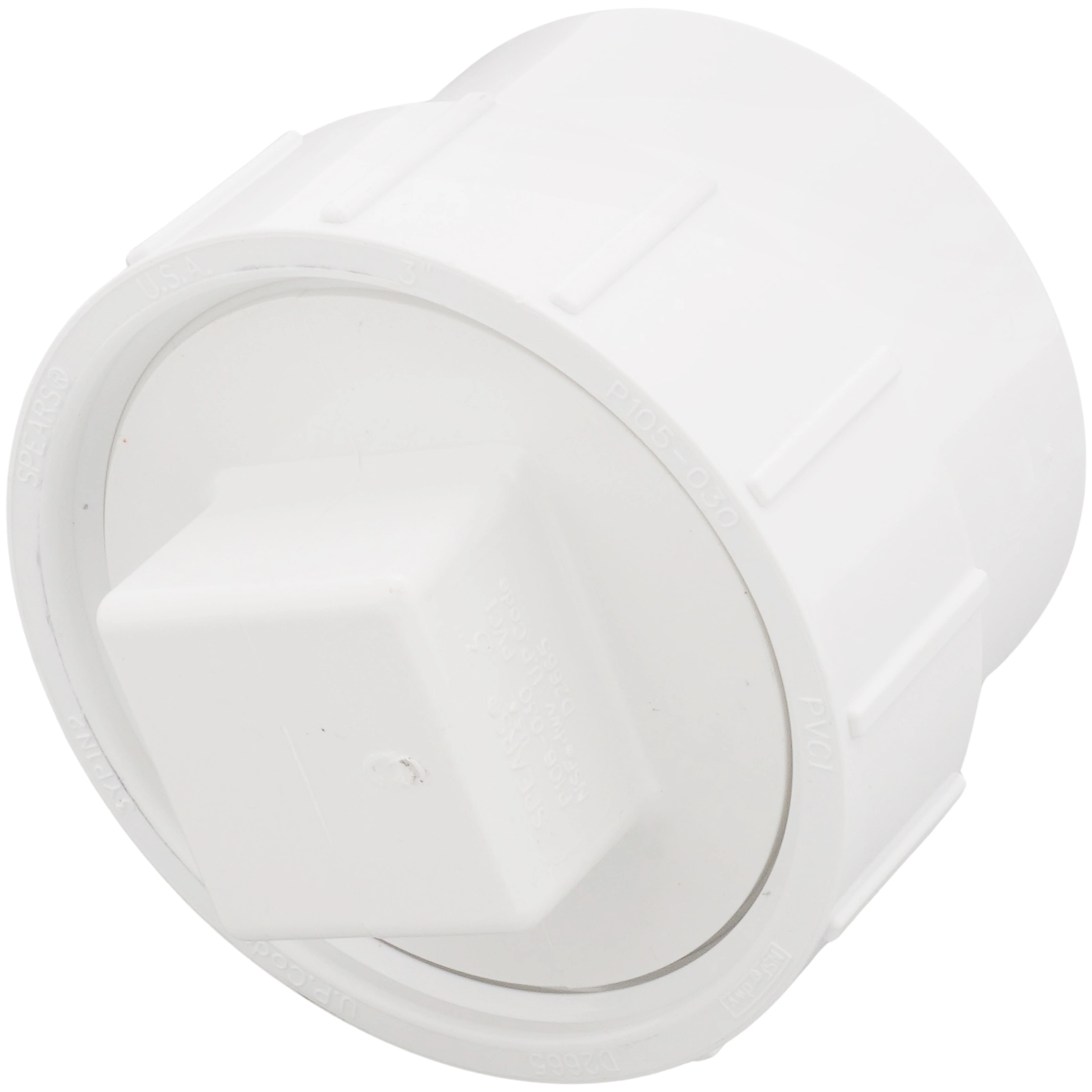 SPEARS VALVES P105X-030 Drain Waste Vent Cleanout Adapter, Spiotg x FPT, With Plug, 3 Size, PVC | BU7MBA